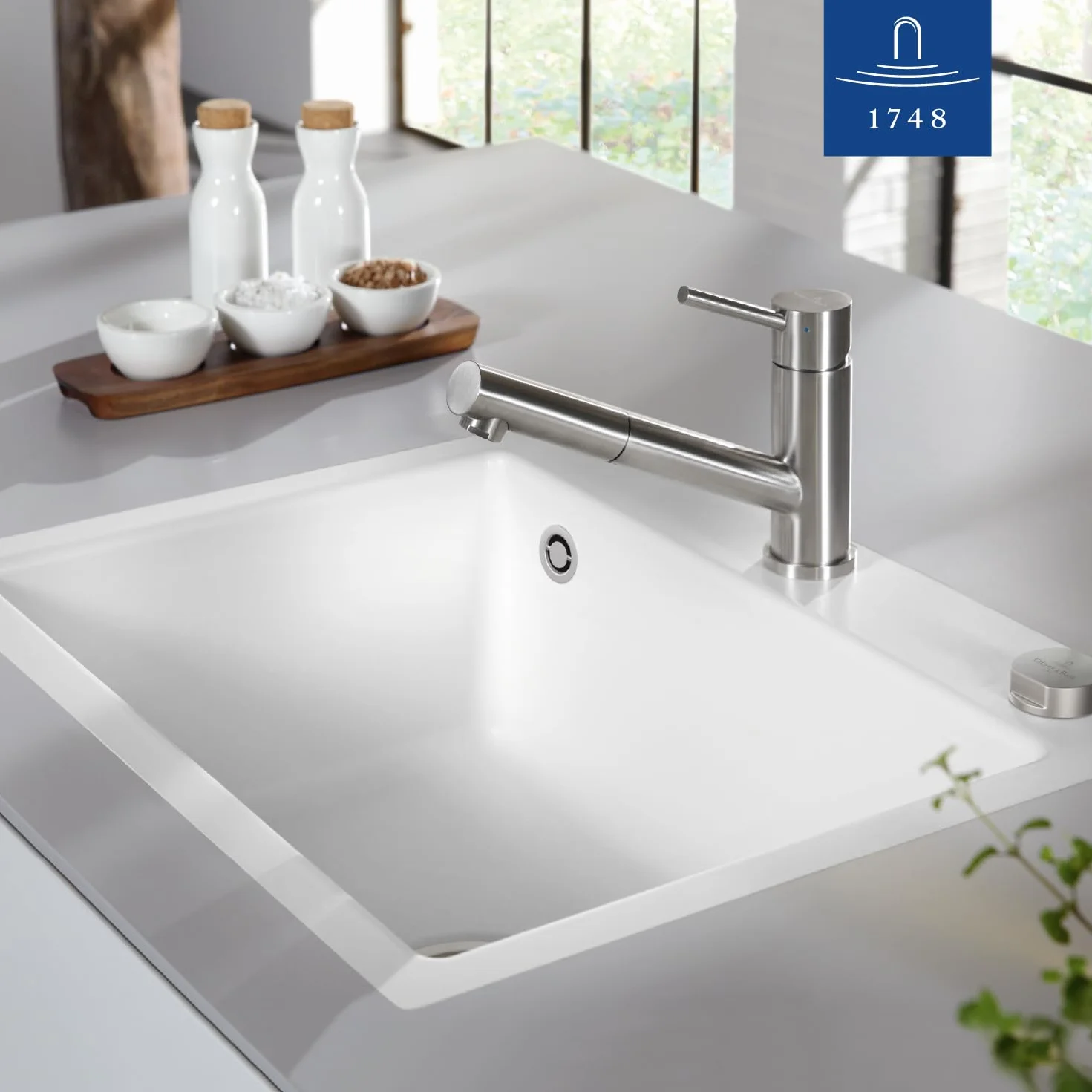 Villeroy & Boch Como Shower jednouchwytowa bateria zlewozmywakowa stal szlachetna masywna 925200LC