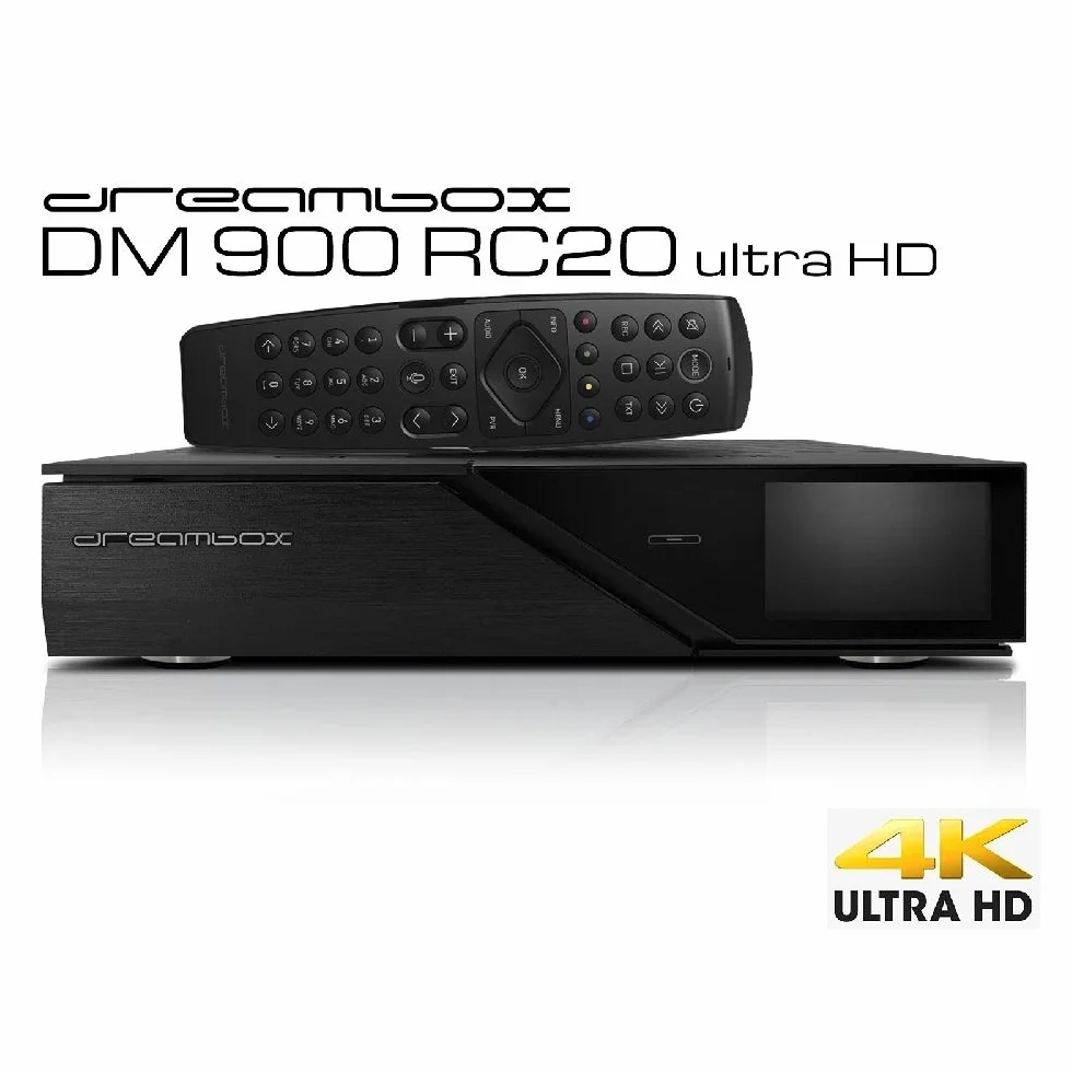 Dreambox DM900 RC20 UHD 4K 2X DVB-S2X / 1x DVB-C/T2 potrójny tuner MS E2 Linux PVR gotowy odbiornik