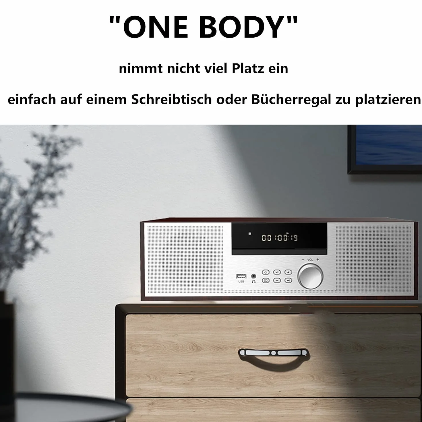 Rocznik mini zestaw stereo CD, 40 W, RMS, odtwarzacz CD, kompatybilny z UKW/Bluetooth, USB/AUX, pilot zdalnego sterowania, gniazdo słuchawkowe, kompatybilne ze źródłem dźwięku o wysokiej