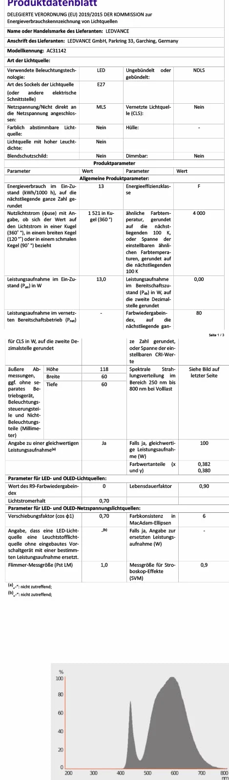 OSRAM Lampa LED | Trzonek: E27 | Zimna biel | 4000 K | 13 W | matowe | LED BASE CLASSIC A [Klasa efektywności energetycznej A+]