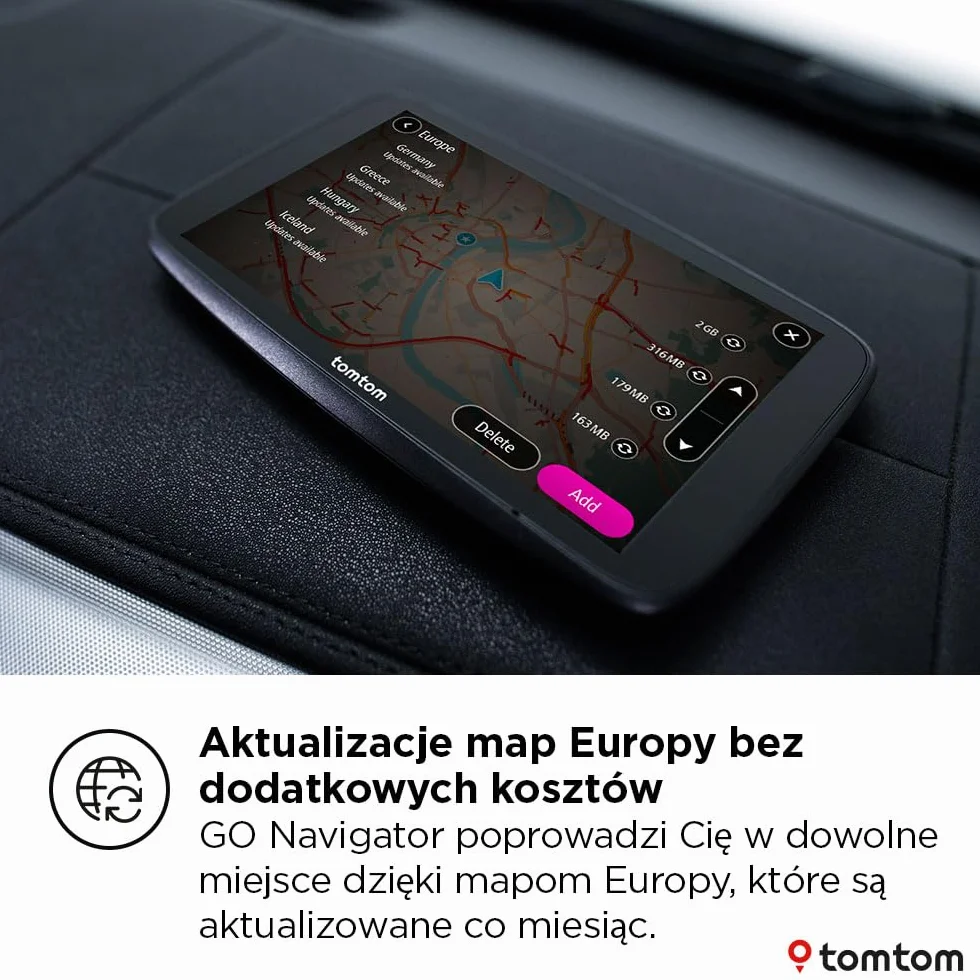TomTom GO Navigator 7-calowy ekran XL mapa Europy aktualizacje Wi-Fi