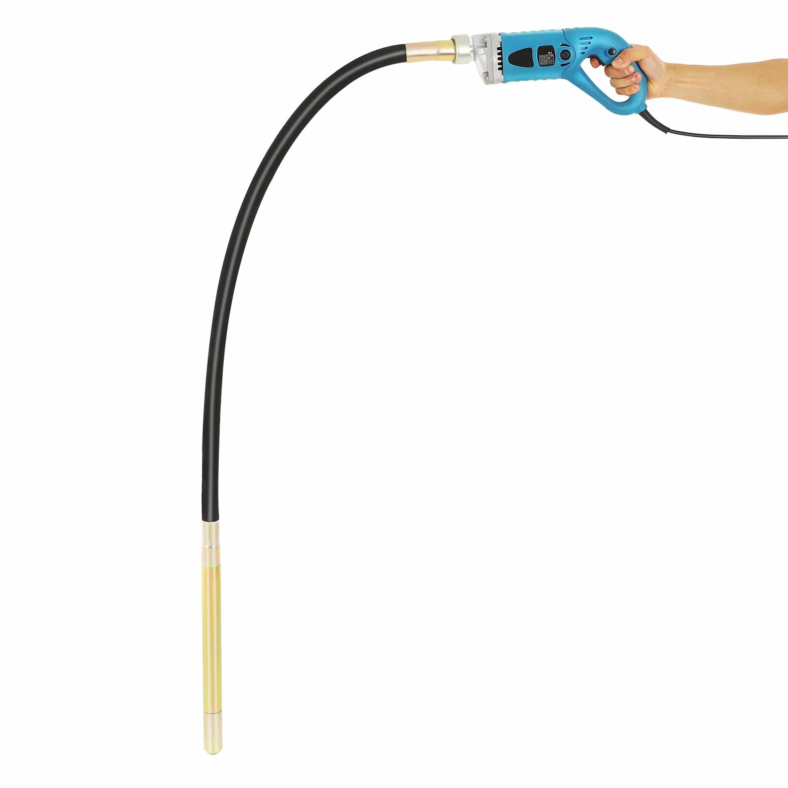 do betonu 220 V, 1300 W, elektryczny do betonu, długość 1,5 m, pręt wibracyjny średnica 3,5 cm, prędkość obrotowa biegu jałowego 4300 obr./min, do budowy mostów, budowy dróg