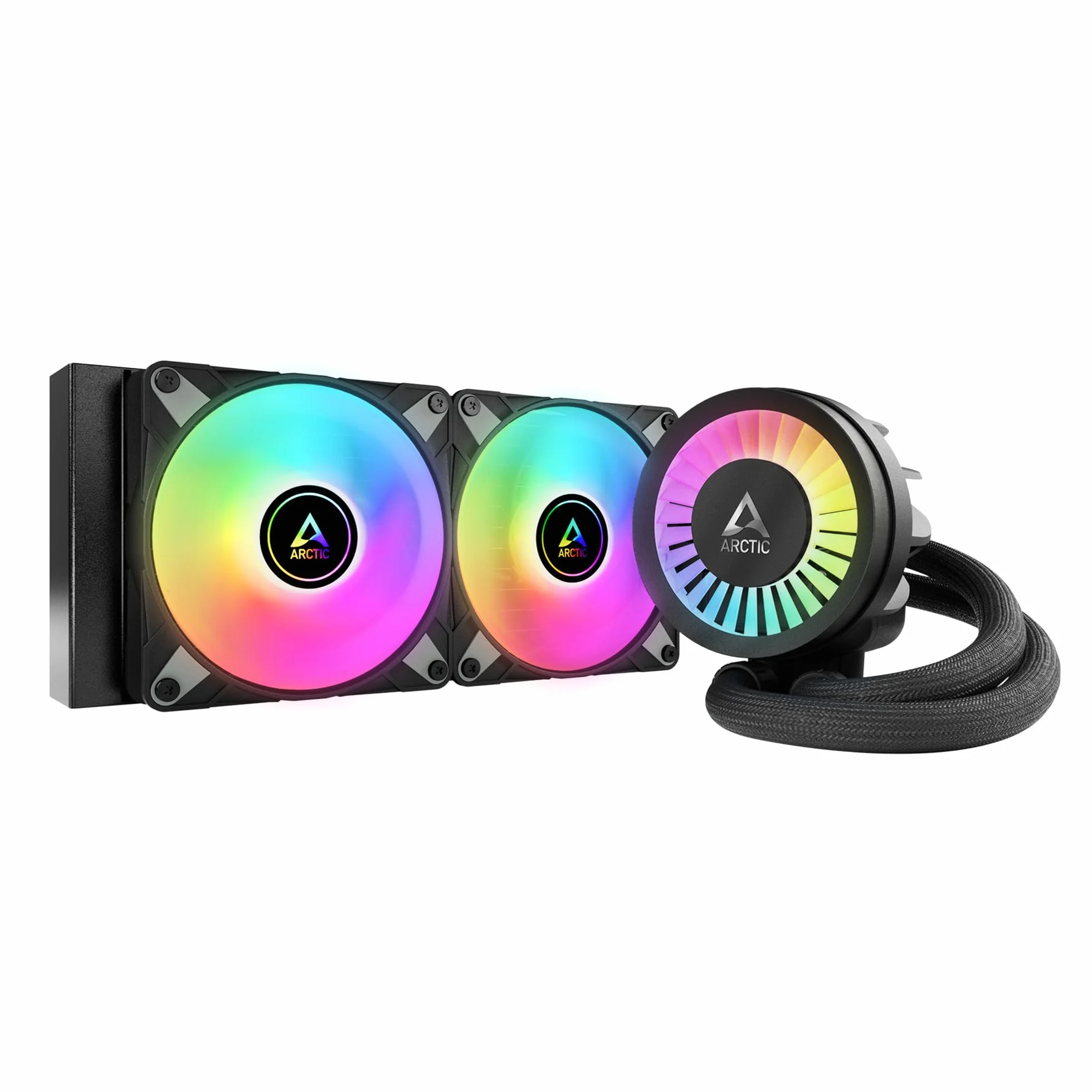 ARCTIC Liquid Freezer III 240 A-RGB - Chłodzenie wodne PC, All-in-One CPU AIO Water Cooler, kompatybilny z Intel i AMD, wydajna pompa sterowana PWM, wentylator: 200-1800 rpm, ramka kontaktowa LGA1851
