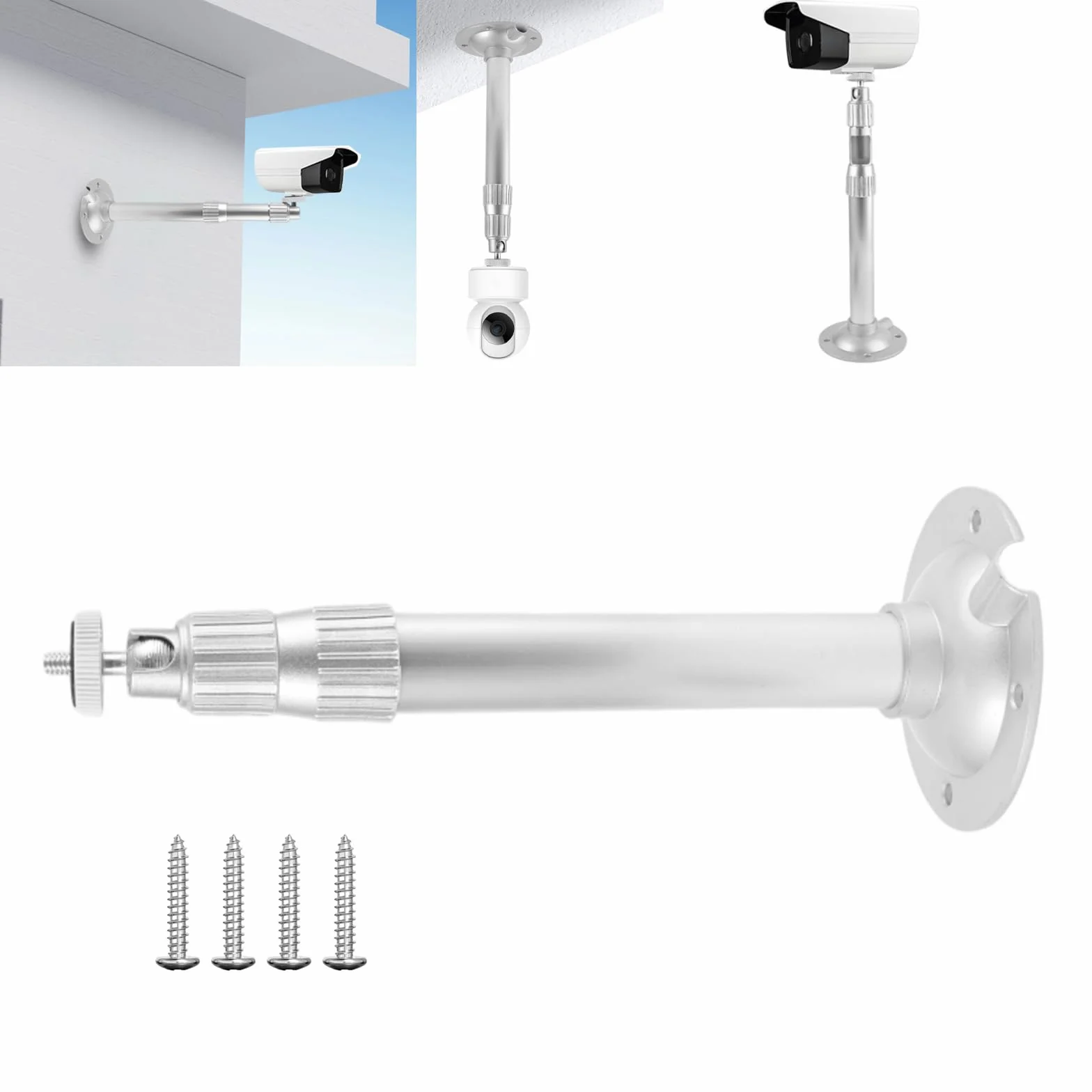 Uchwyt do projektora sufitowy metalowy regulowany 20-40 cm obrotowy 360° uniwersalny gwint 1/4