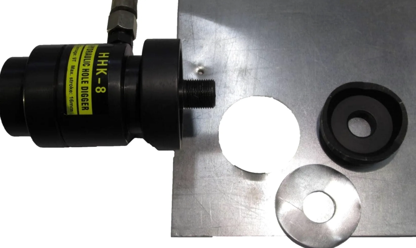 Wykrawacz hydrauliczny, dziurkacz do blachy (9T/Ø16-51 mm) (K-8-A)