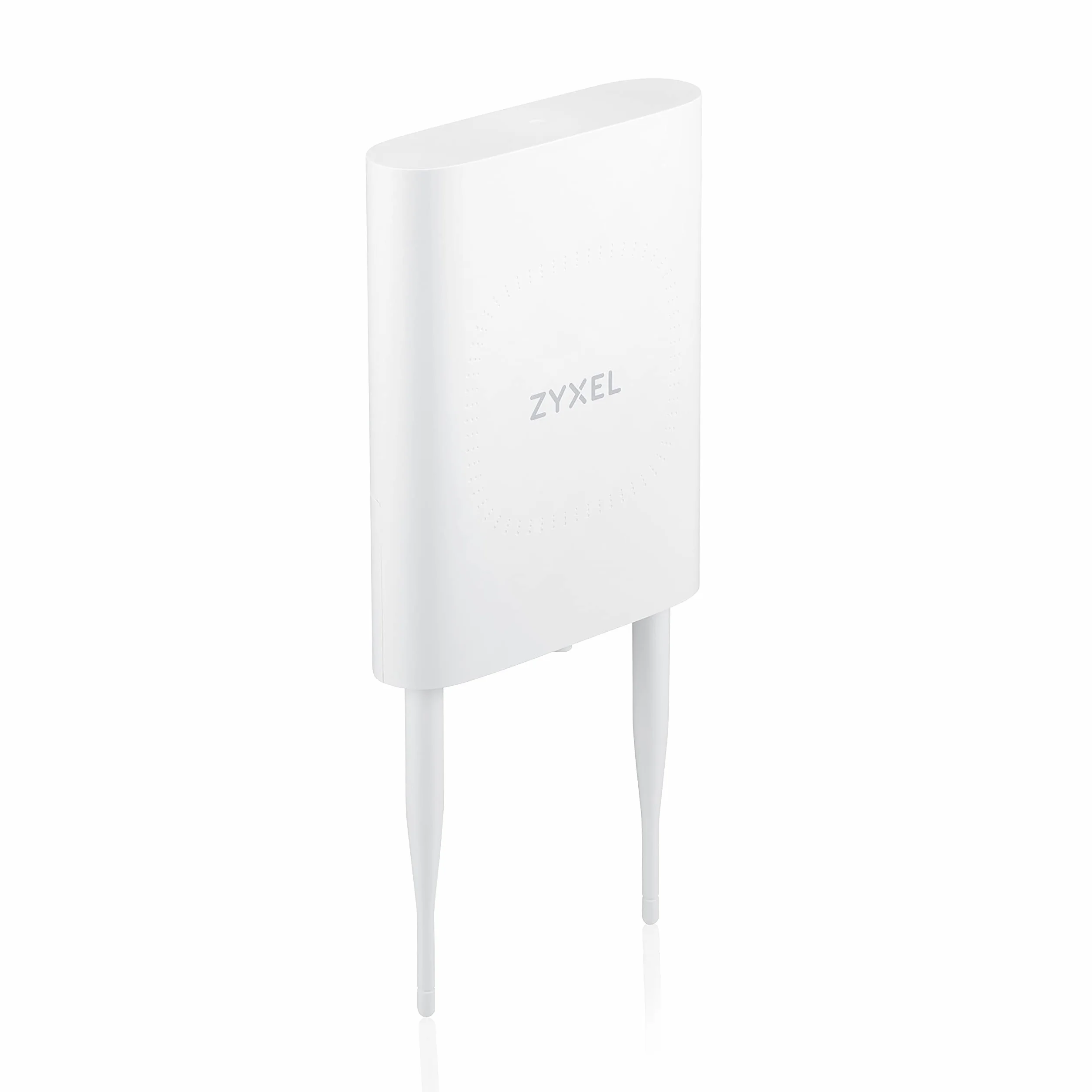 ZYXEL True WiFi 6 AX1800 Outdoor AP (802.11ax Dual Band), Wi-Fi dla małych firm z funkcją Smart Mesh, ochrona IP55, wtryskiwacz PoE w zestawie, aplikacja Nebula/Cloud lub Standalone [NWA55AXE