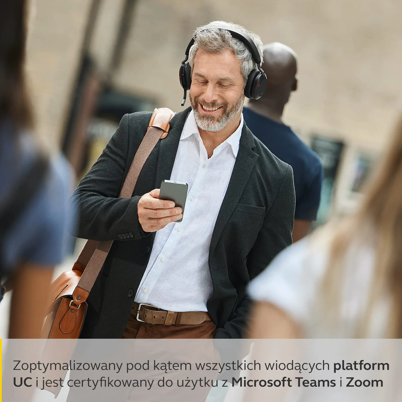 Jabra Evolve2 75 Wireless PC Headset with 8-Microphone Technology - Dual Foam Stereo Headphones with adjustable Advanced Active Noise Cancellation, USB-C Bluetooth Adapter and UC Compatibility - Black