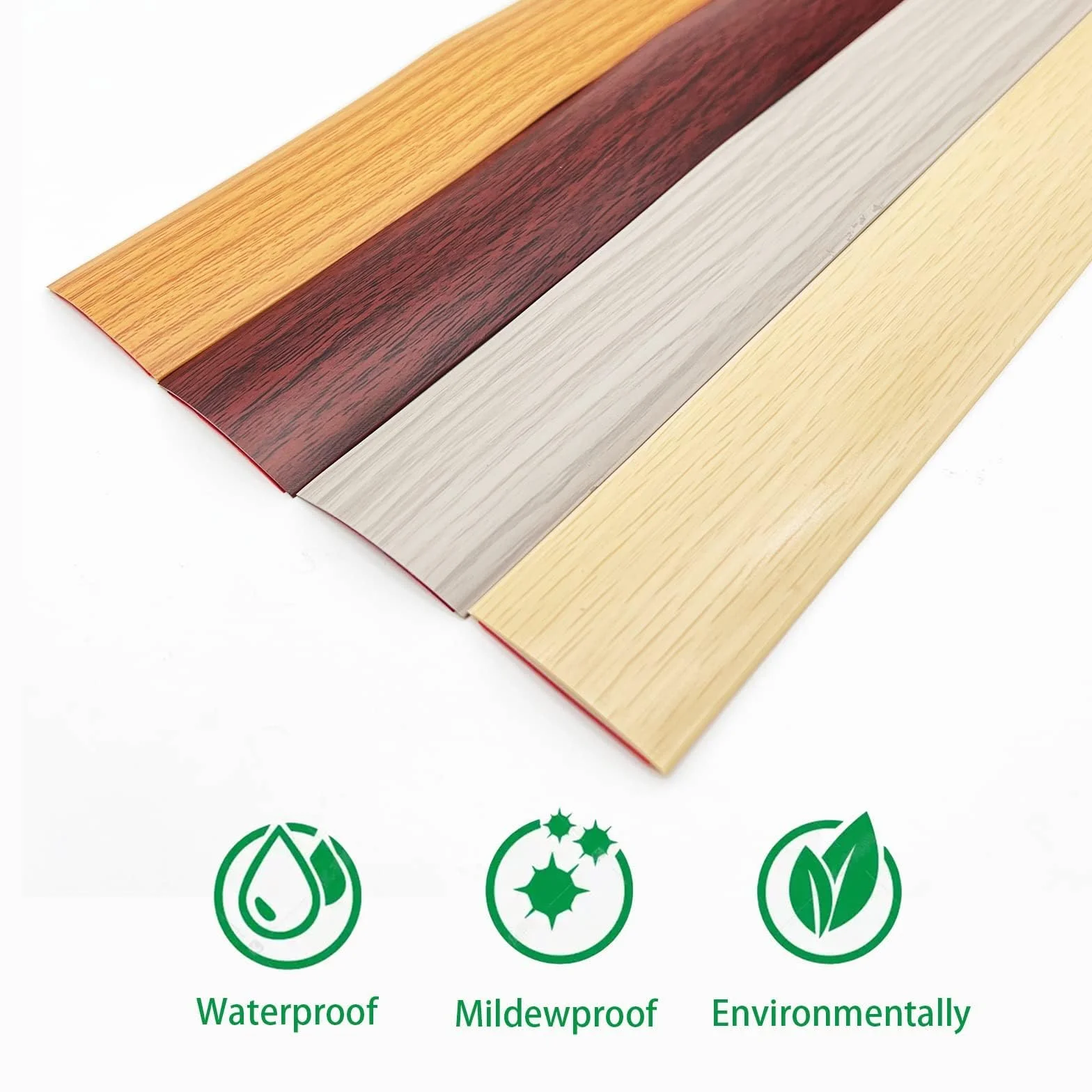 Listwy progowe z PCW, 100 cm, listwy przejściowe podłogowe, paski do podłóg laminowanych, samoprzylepna listwa działowa do drzwi podłogowych (100 cm-4 cm-dąb)