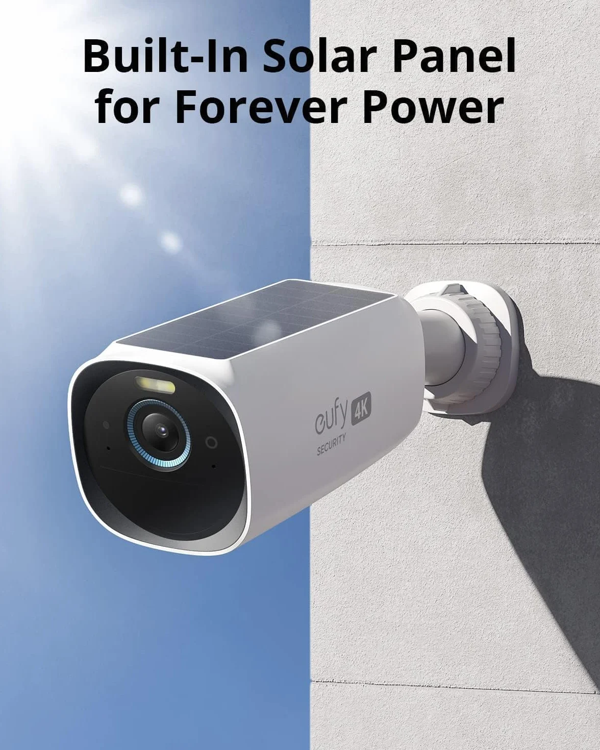 eufy S330 eufyCam 3 Bezprzewodowa Kamera Bezpieczeństwa 4K z Panelem Słonecznym