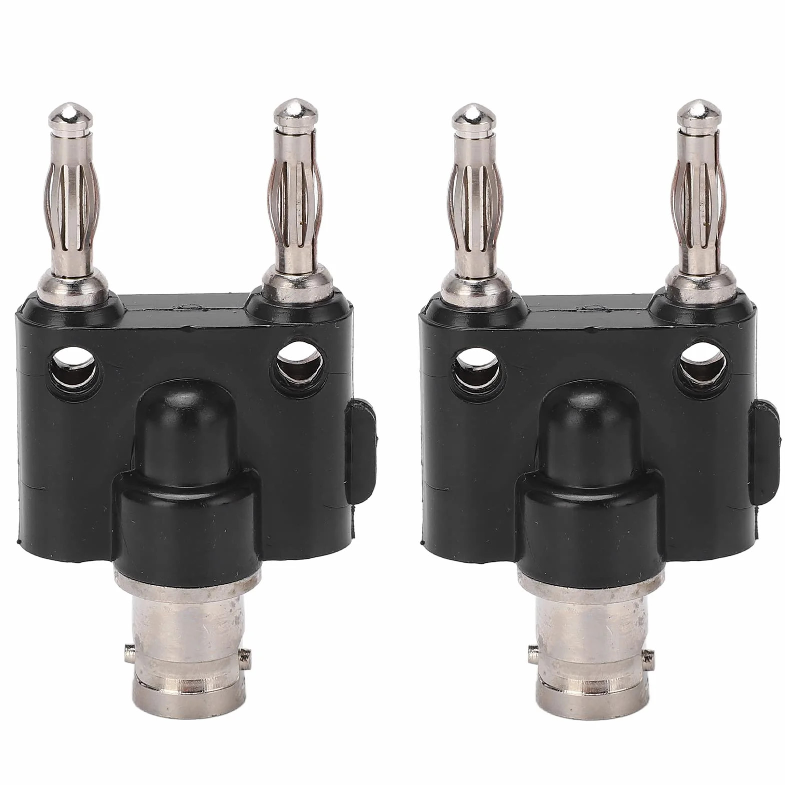 Adapter Bananowy BNC żeński 4mm na Dwurzędowy Wtyk Bananowy do Sygnałów Audio i Wideo