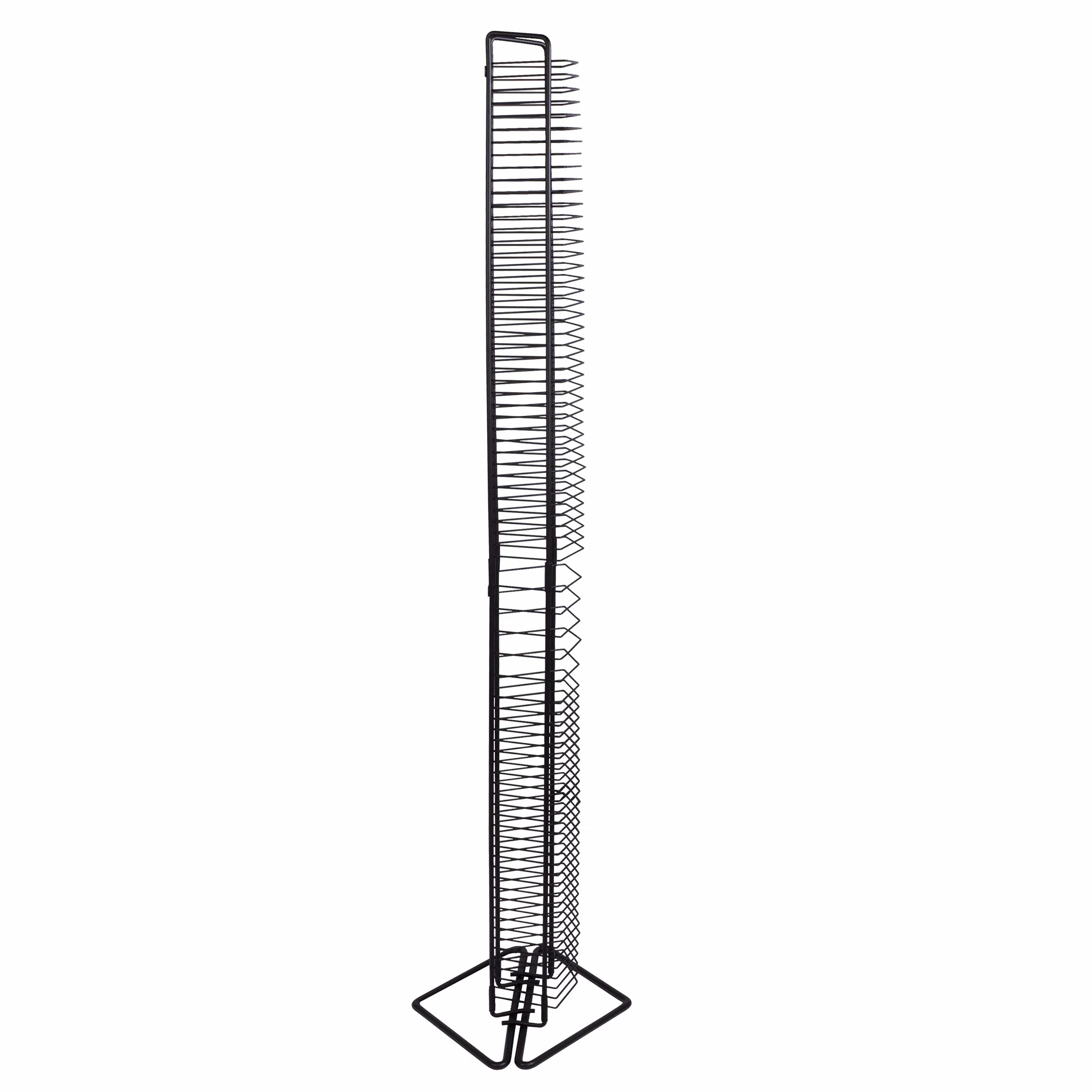 Atlantic Onyx Wire CD Tower - mieści 80 płyt CD z matowej czarnej stali, PN 1248
