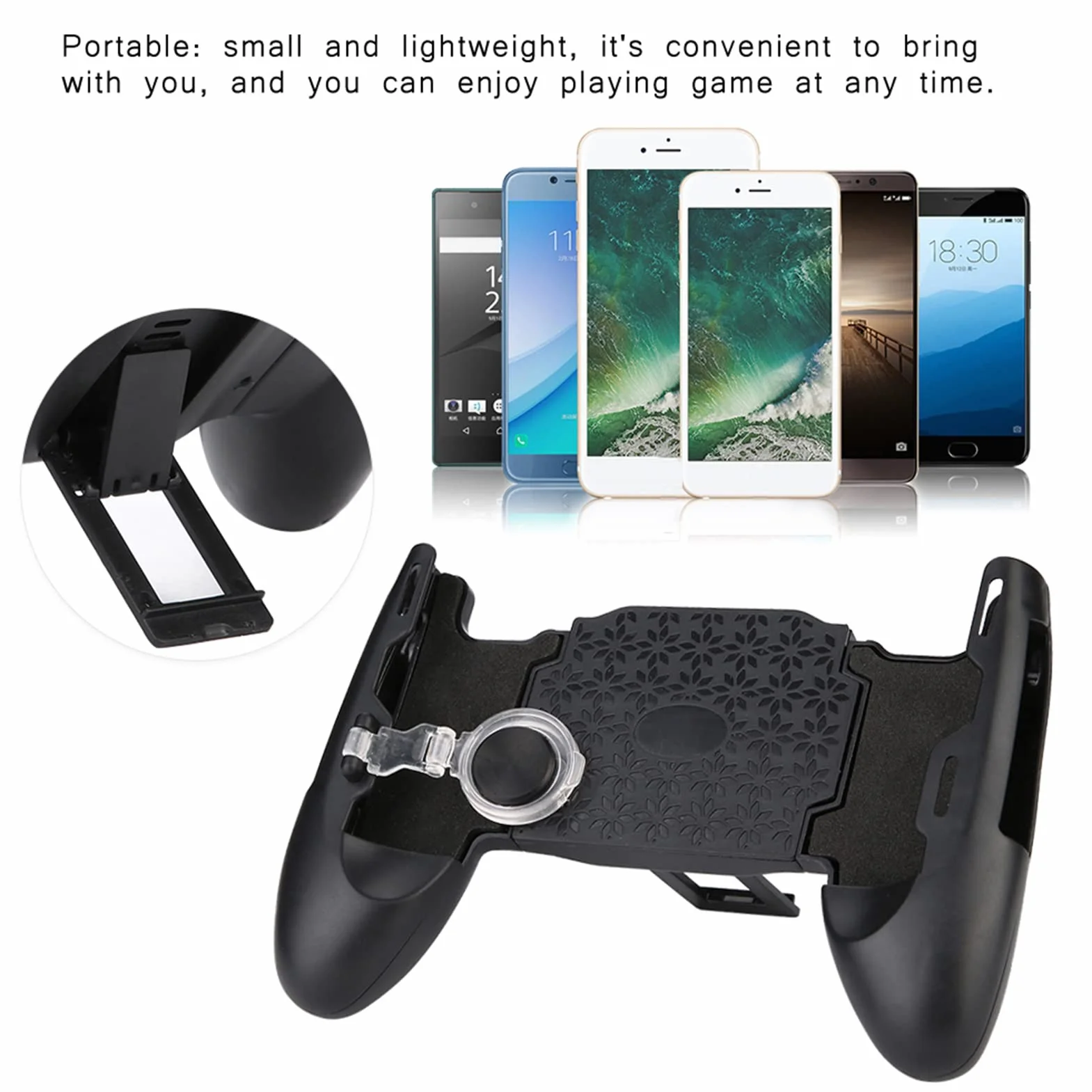 Przenośny Uchwyt do Gamepada na Telefon Komórkowy Teleskopowy Kontroler do Gier