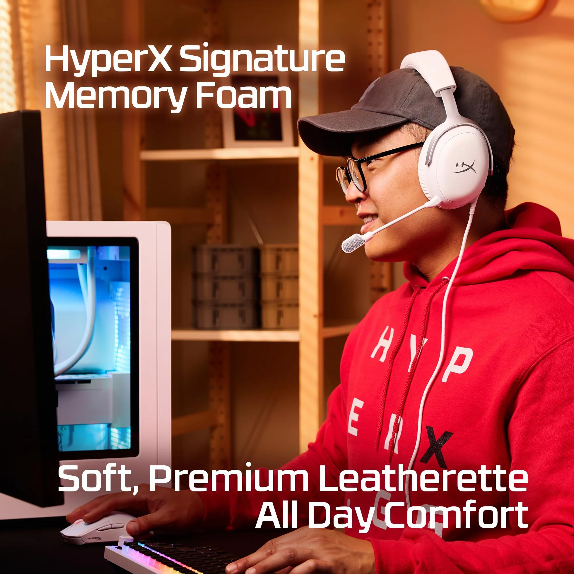 HyperX Cloud III – przewodowy zestaw słuchawkowy do gier, PC, PS5, Xbox Series X|S, sterowniki kątowe 53 mm, DTS, pianka z pamięcią kształtu, trwała rama, ultra-przezroczysty mikrofon 10 mm