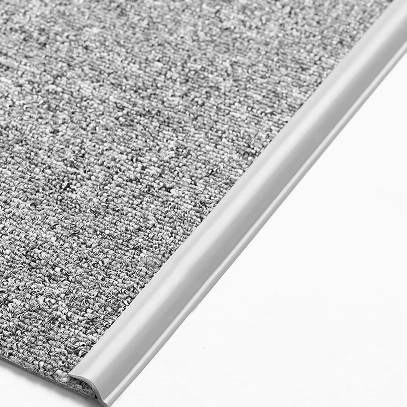 Listwy przejściowe progów podłogowych Samoprzylepne przejścia podłogowe Peel Stick Elastyczne listwy PCV do dywaników w drzwiach(Length 145cm/57.1in)