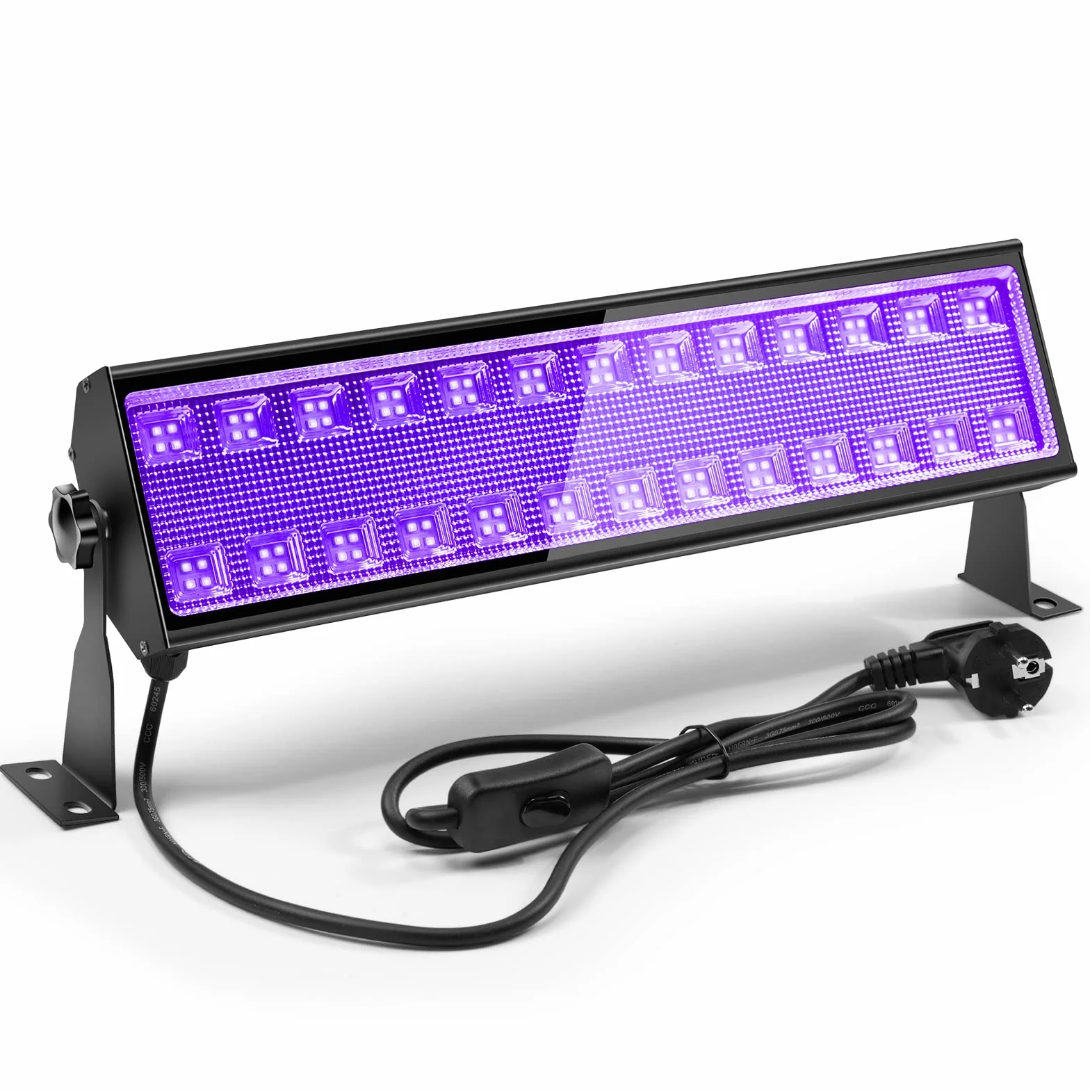 Rurka UV 100 W, 104 diody LED, akcesoria, lampa z przewodem zasilającym 1,5 m, wtyczka i przełącznik, aluminiowe światło do neonowego koloru, koloru ciała, Halloween, sceny, dekoracja imprezowa