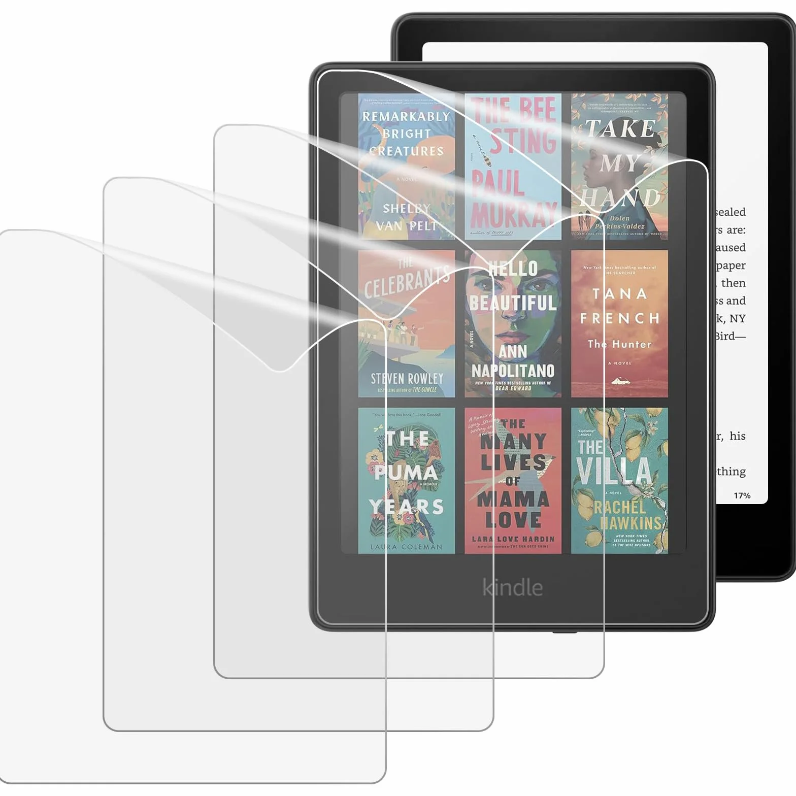 MoKo 4 Pack Screen Protector for Kindle Paperwhite 12th Generation 2024 Kindle Colorsoft Signature Edition Anti-Glare PET Matte