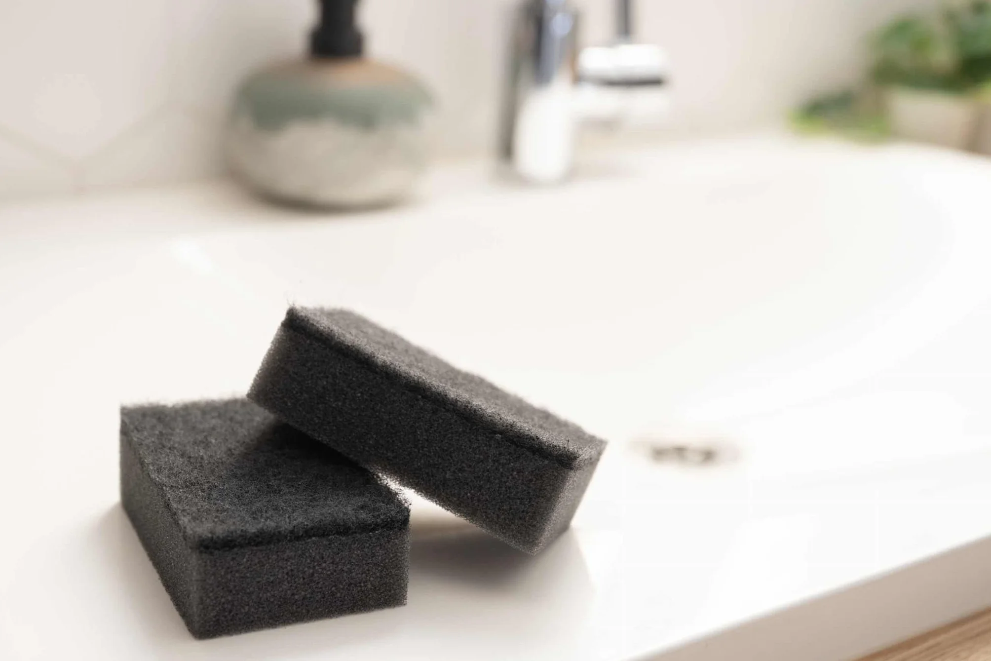 York Gąbka Kuchenna - 10 Sztuk - Gąbka do Czyszczenia - Dwustronna - 8,8 x 5,8 x 2,9 cm - Czarna
