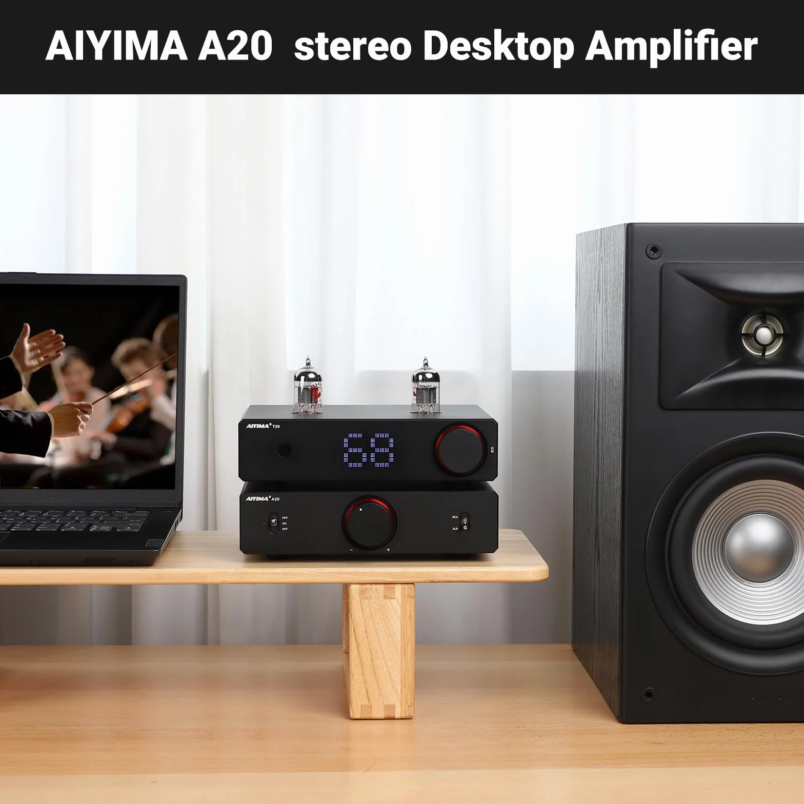 AIYIMA A20 Zbalansowany wzmacniacz stereo TPA3255 HiFi 2.0/2.1 klasy D PFFB RCA/XLR 12V