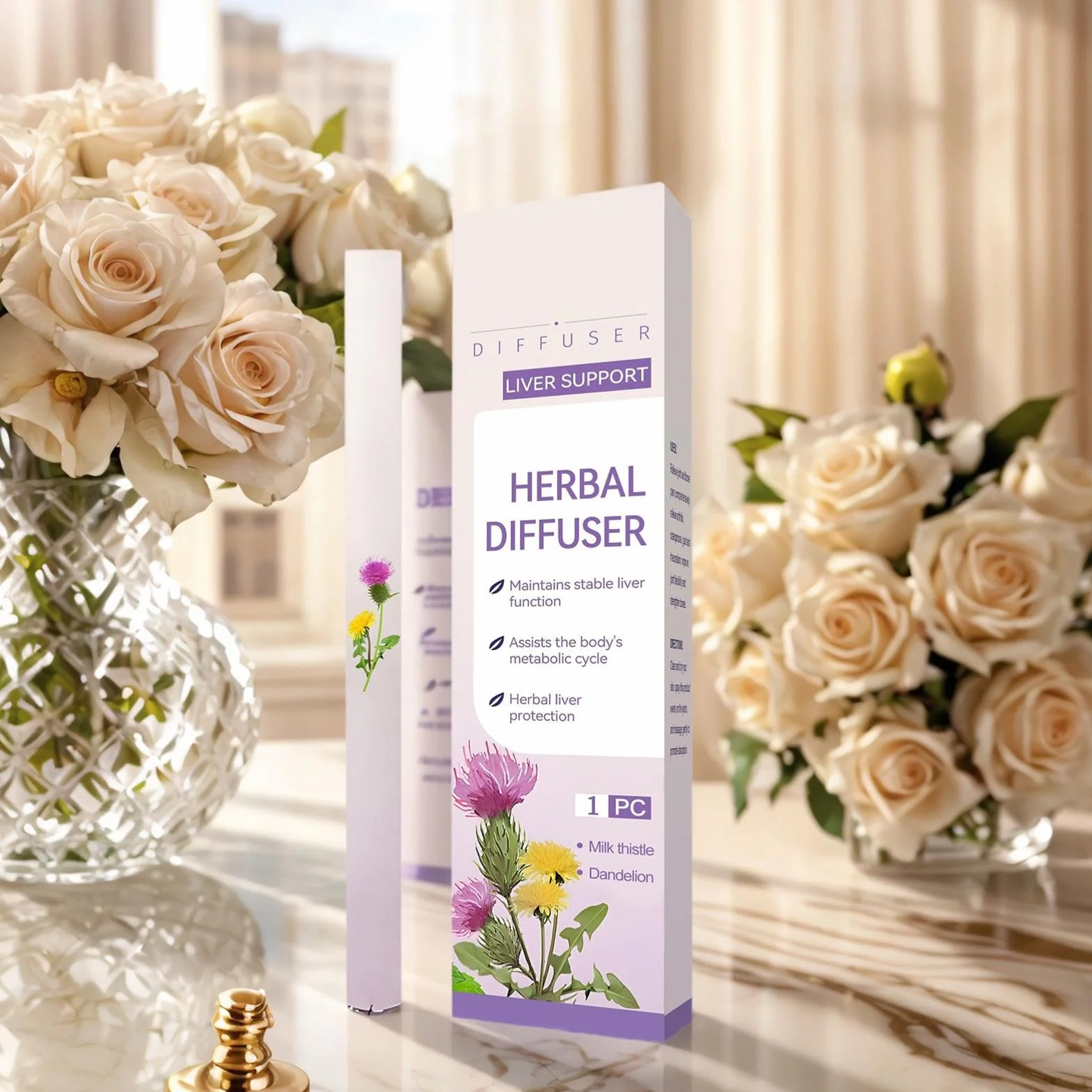Dyfuzor do aromaterapii – 11,8 x 1,0 cm, naturalne orzeźwiające wsparcie dla roztworu stresowego, relaks z kojącymi niezbędnymi olejkami, przenośny nawilżacz do hotelu, sypialni, miejsca pracy