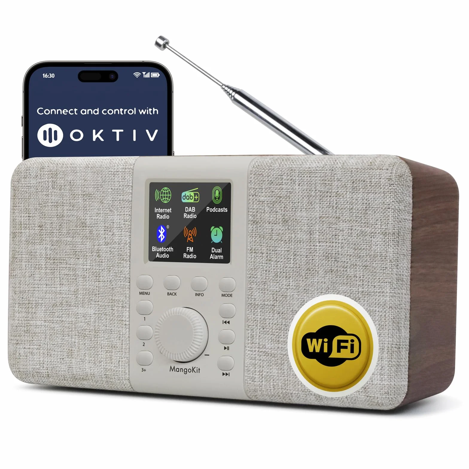SR20 Stereo Radio Internetowe WLAN DAB+ Bluetooth FM Kuchenne Kolorowy