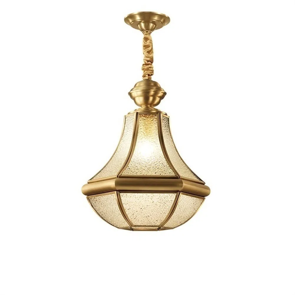 Lampa wisząca ze szkła miedzianego