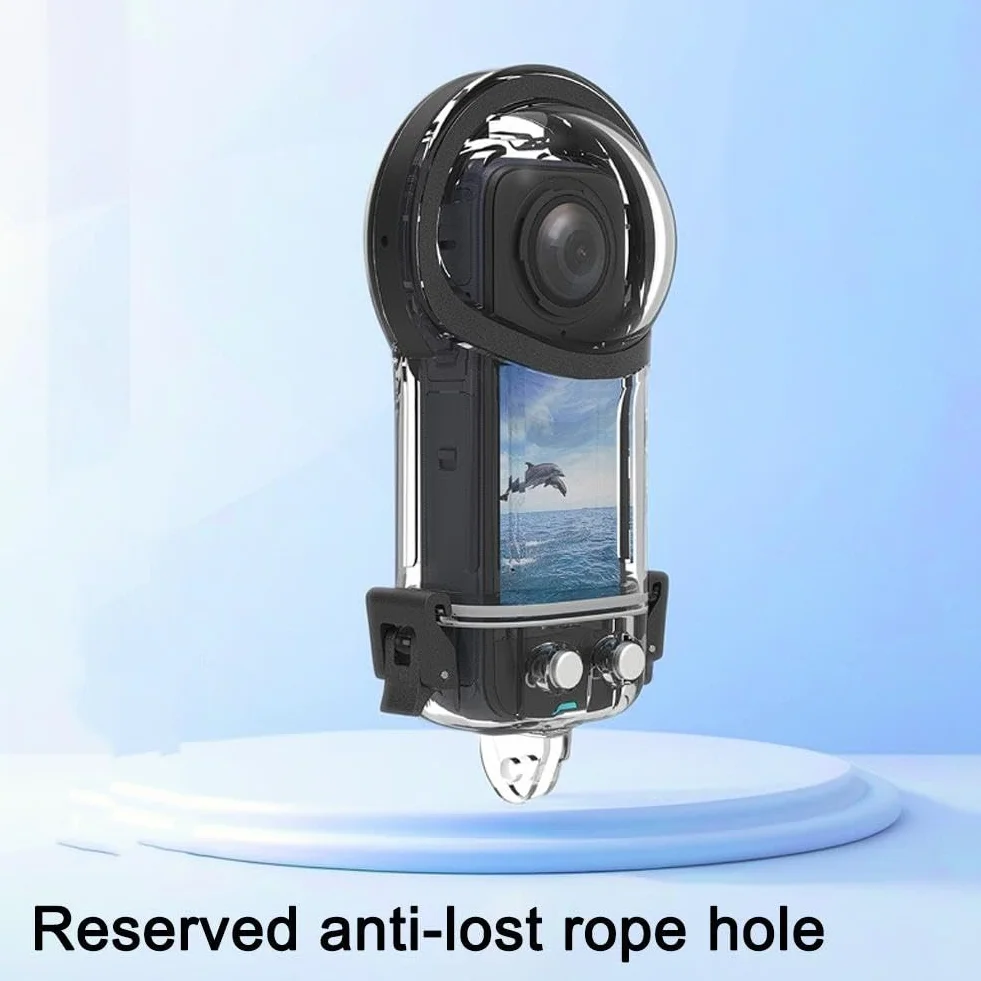 Niewidoczne etui do nurkowania Insta360 X5, wodoodporne etui do Insta360 X5 z arkuszem zapobiegającym zaparowaniu i uchwytem, wielofunkcyjne akcesoria do kamer sportowych, odpowiednie dla entuzjastów