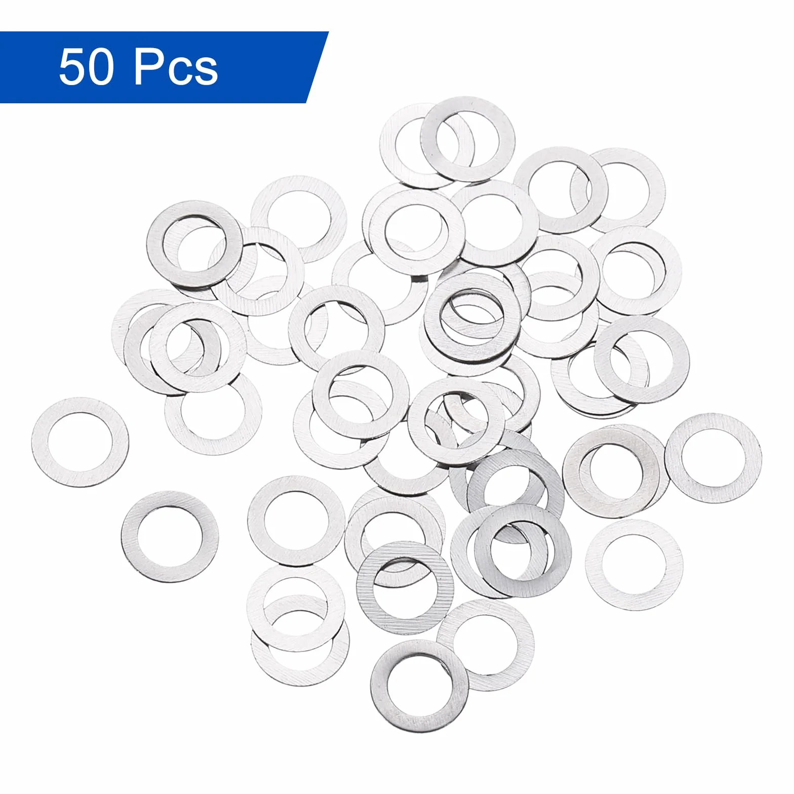 QUARKZMAN M3 304 podkładki ze stali nierdzewnej, 50 sztuk, 3 x 5 x 0,1 mm, ultra płaskie podkładki karoseryjne do sworzni śrubowych, napraw elektroniki, samochodów