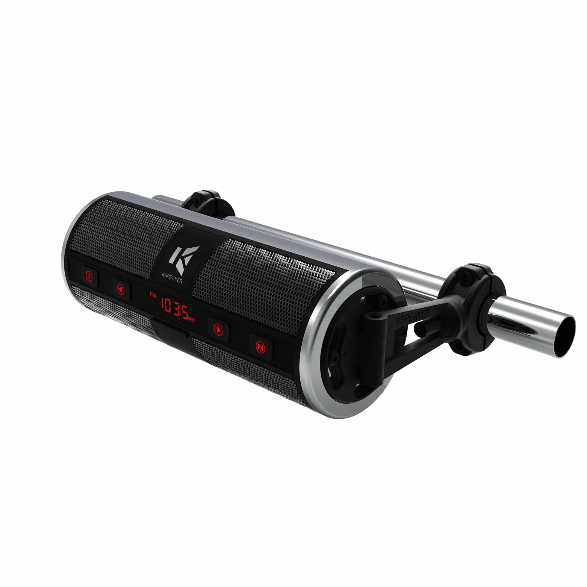 KSPEAKER Głośniki motocyklowe Bluetooth wodoodporny 12V 3 cala Metalowy MP3