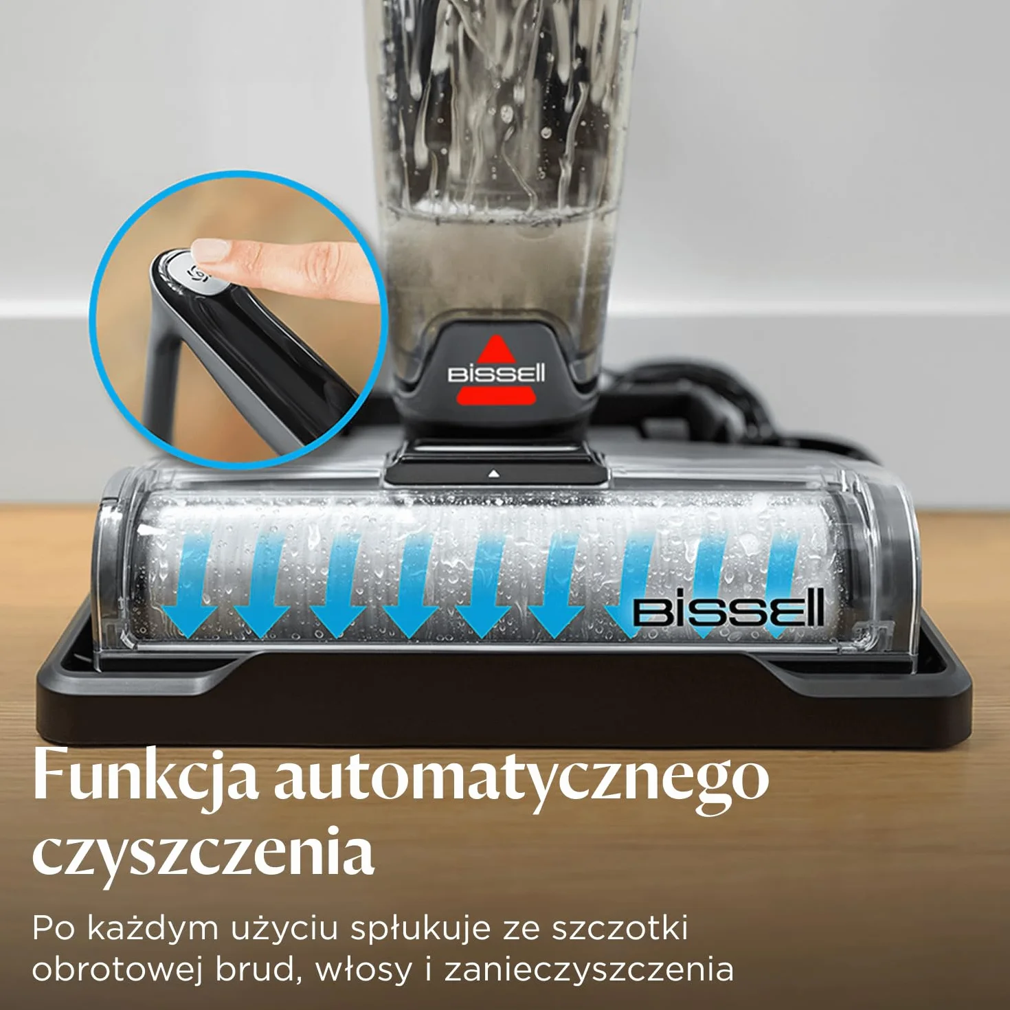 BISSELL CrossWave OmniForce, Odkurzacz Bezprzewodowy Mokro i Sucho, Odkurzanie i Mycie lub tryb Wyłącznie Odkurzania, Odkurzacz Piorący o Wysokiej Mocy, 240m² Czyszczenia Wielopowierzchniowego, 3912N