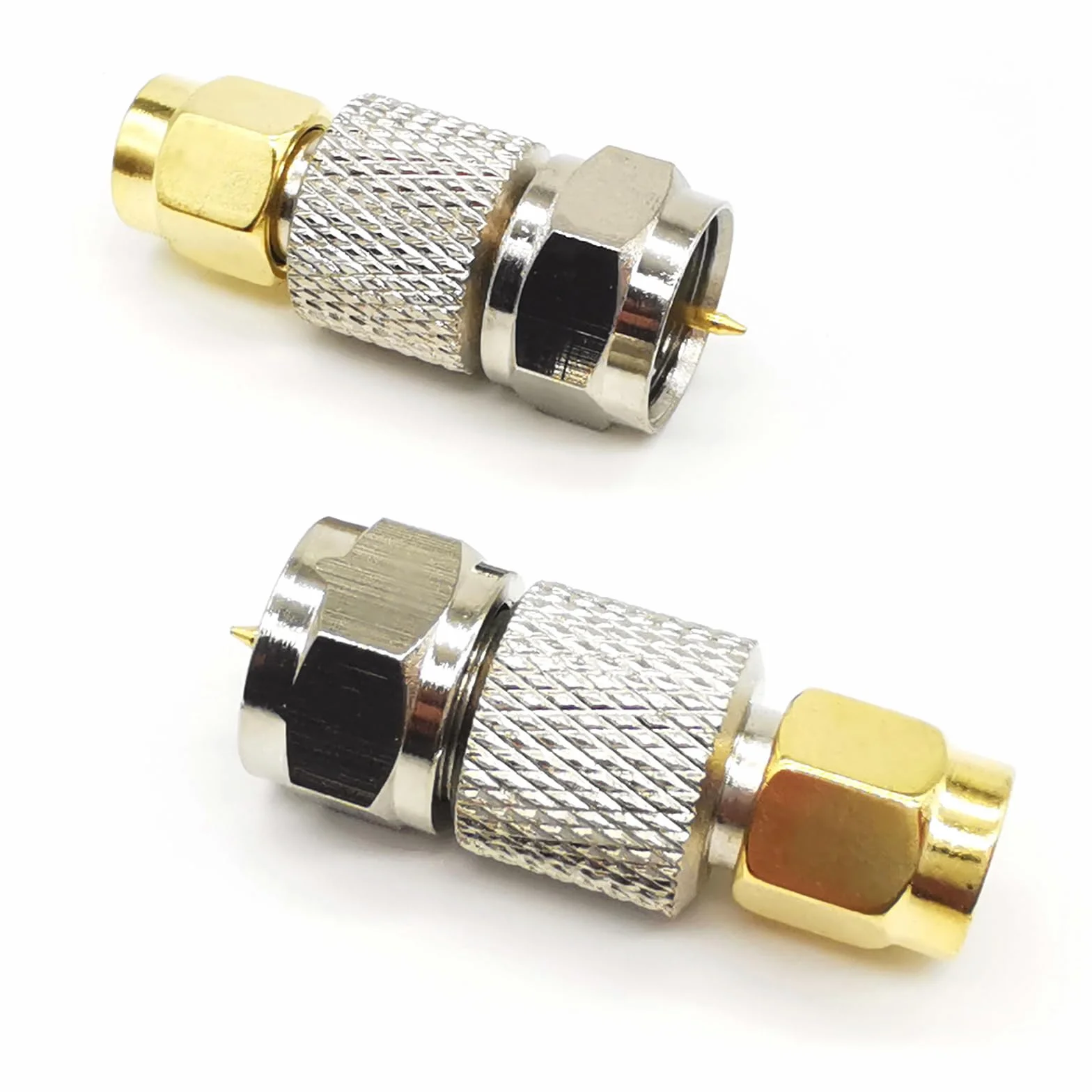 Adapter koncentryczny SMA na F, wtyczka do anten radiowych CCTV, 2 sztuki