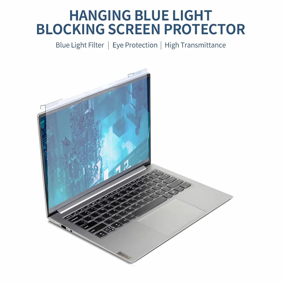 Zdejmowany Laptop Przeciw Niebieski Ekran, Anty-glare Anty-blate światło Laptopa Ochrona Filtra Filtra Blokującego światło Błękitne-laptop Powszechny i ​​Monitor Ramy Monitor