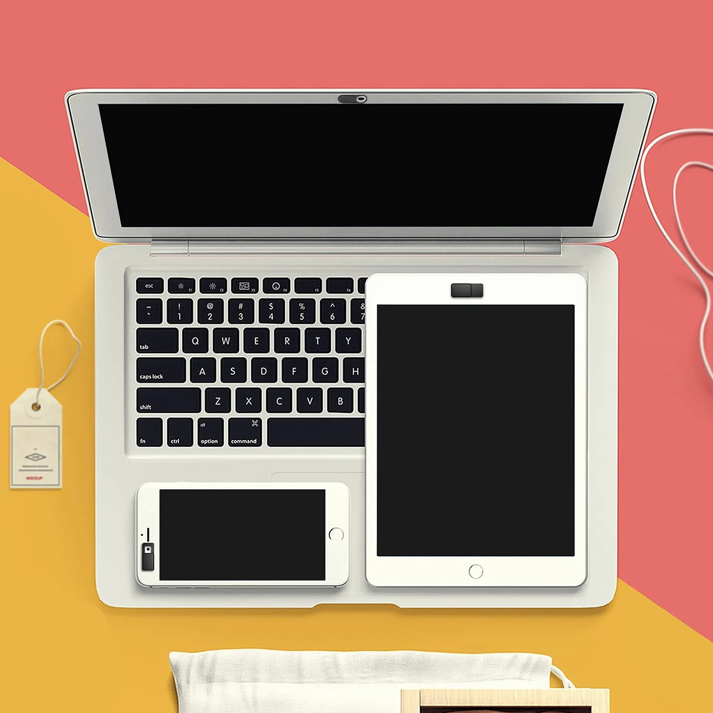 Zestaw zasłonek na kamerę laptopa 6 sztuk, bloker ślizgowy chroniący prywatność