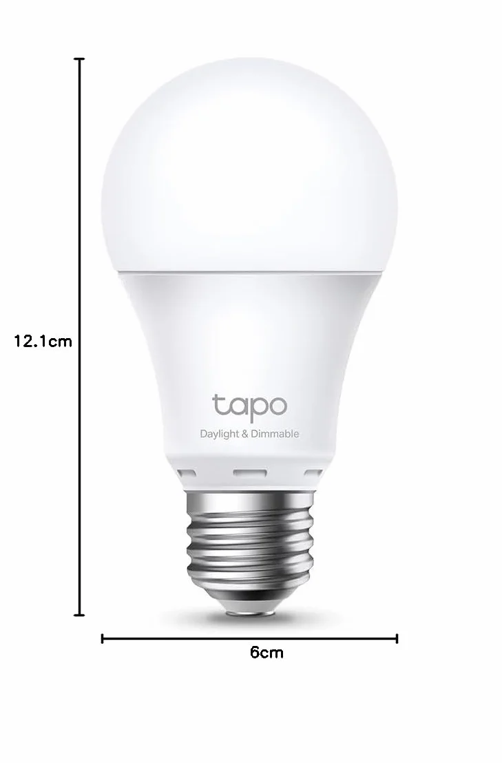 TP-Link Tapo L520E | Inteligentna żarówka Wi-Fi E27 | Ciepłe i zimne białe światło | Ściemnialna | 806 lm | Kompatybilna z Alexa i Google Home