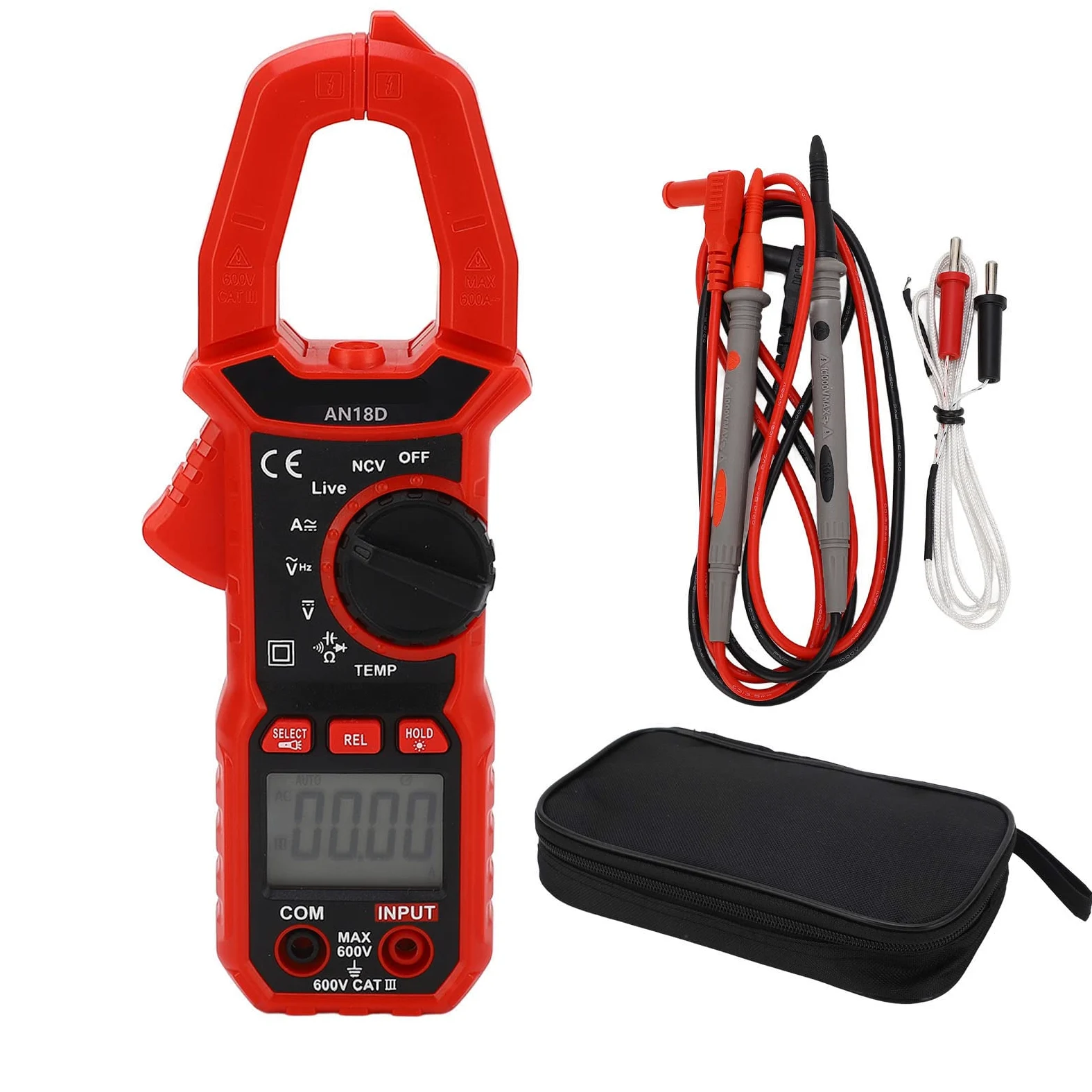 Cyfrowy zacisk Multimetr 6000 Liczba Wysoka dokładność Auto Dc Dc prąd napięcia Odporność na kondensator Miernik temperatury Diode Temperatura dla domowego przemysłu laboratoryjne