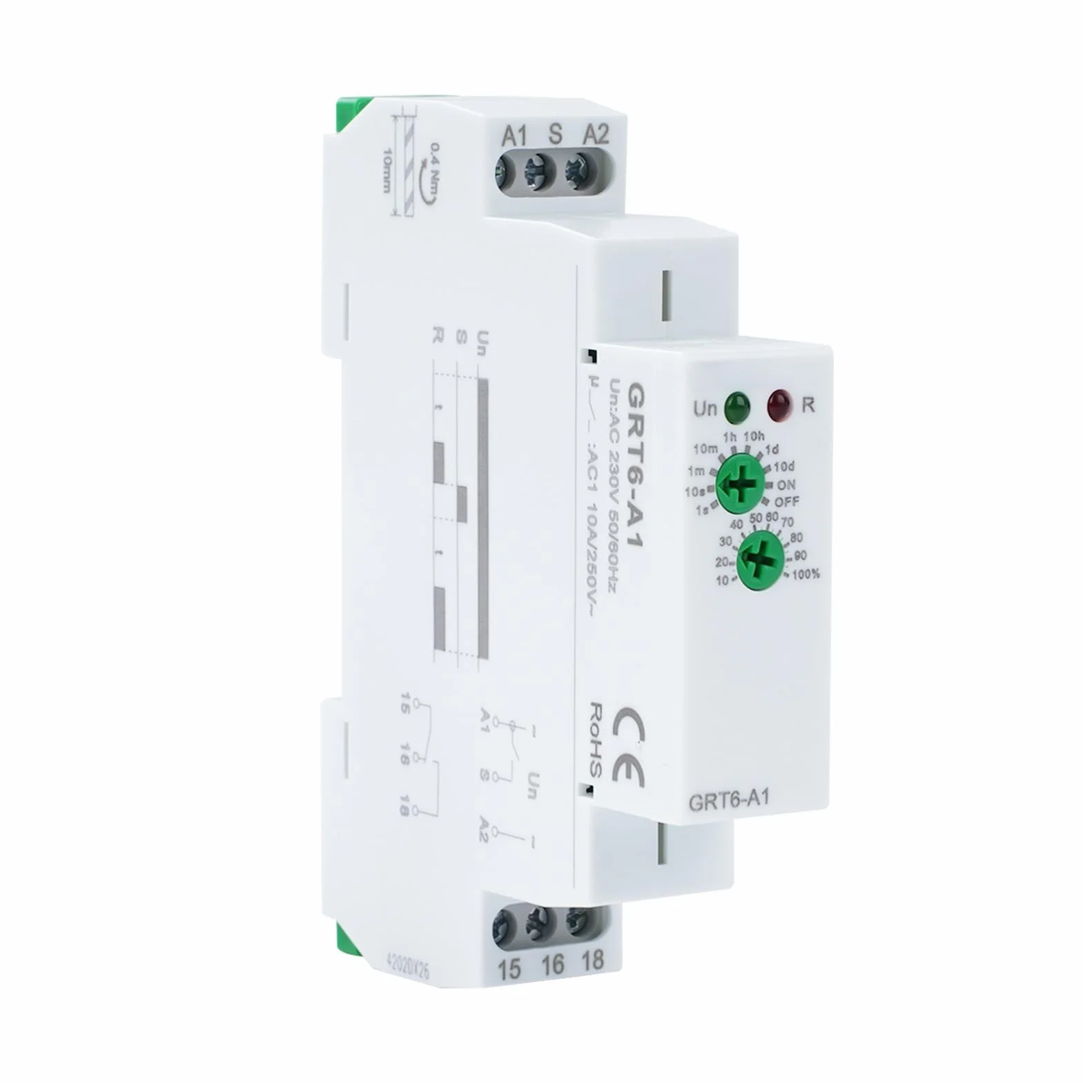 GRT6-A1 Przekaźnik czasowy mały wyłącznik czasowy z napięciem typu szyny DIN AC230V