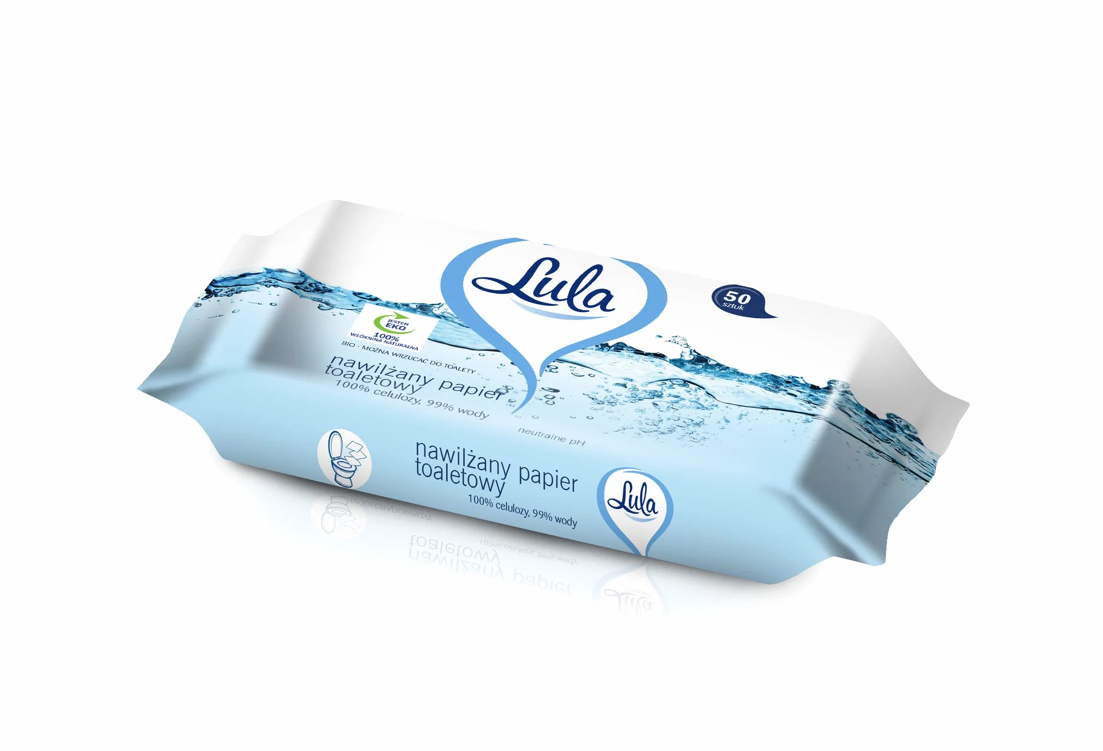 LULA Nawilżany papier toaletowy 99% wody, 50szt