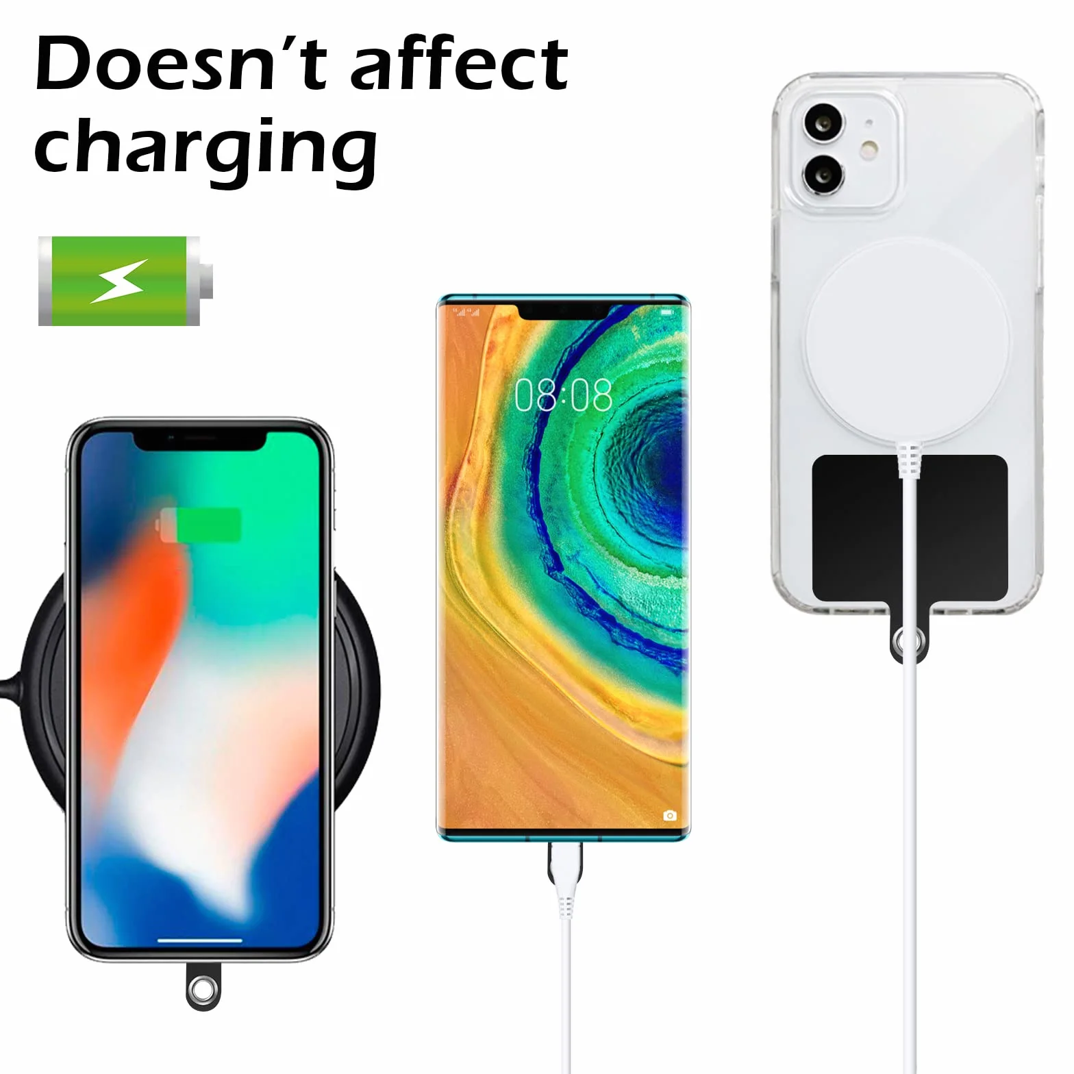 cobee Smycz do telefonu komórkowego, 2 szt. smyczy na szyję + 2 szt. paska na nadgarstek + 6 szt. zakładek na uwięzi do telefonu, nylonowa smycz crossbody, paski na nadgarstek z PCW dla ochrony przed