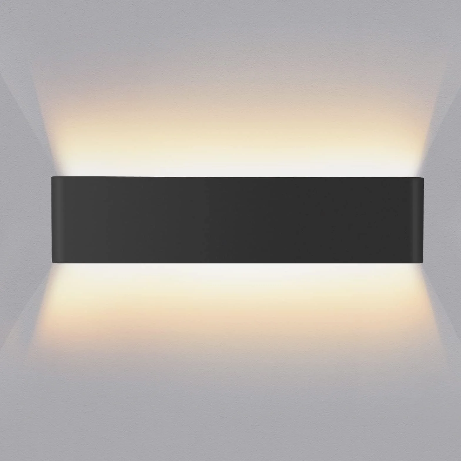 Lureshine 1 sztuki lamp ściennych LED do wnętrz,do łazienki, sypialni, na klatkę schodową, korytarza-czarny