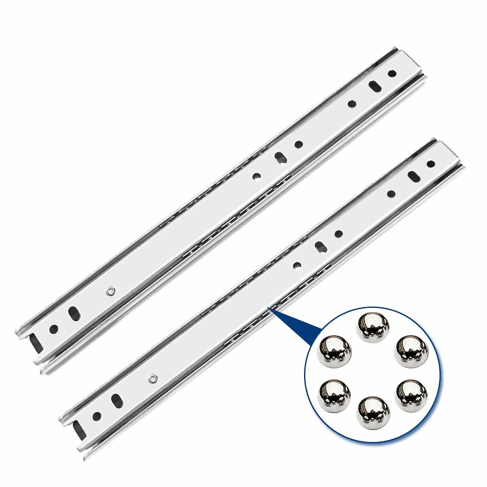 Prowadnice do szuflad z miękkim domykaniem 25 cm 1 para bocznych szyn do szuflad K Dresser częściowe przedłużanie metalowych prowadnic