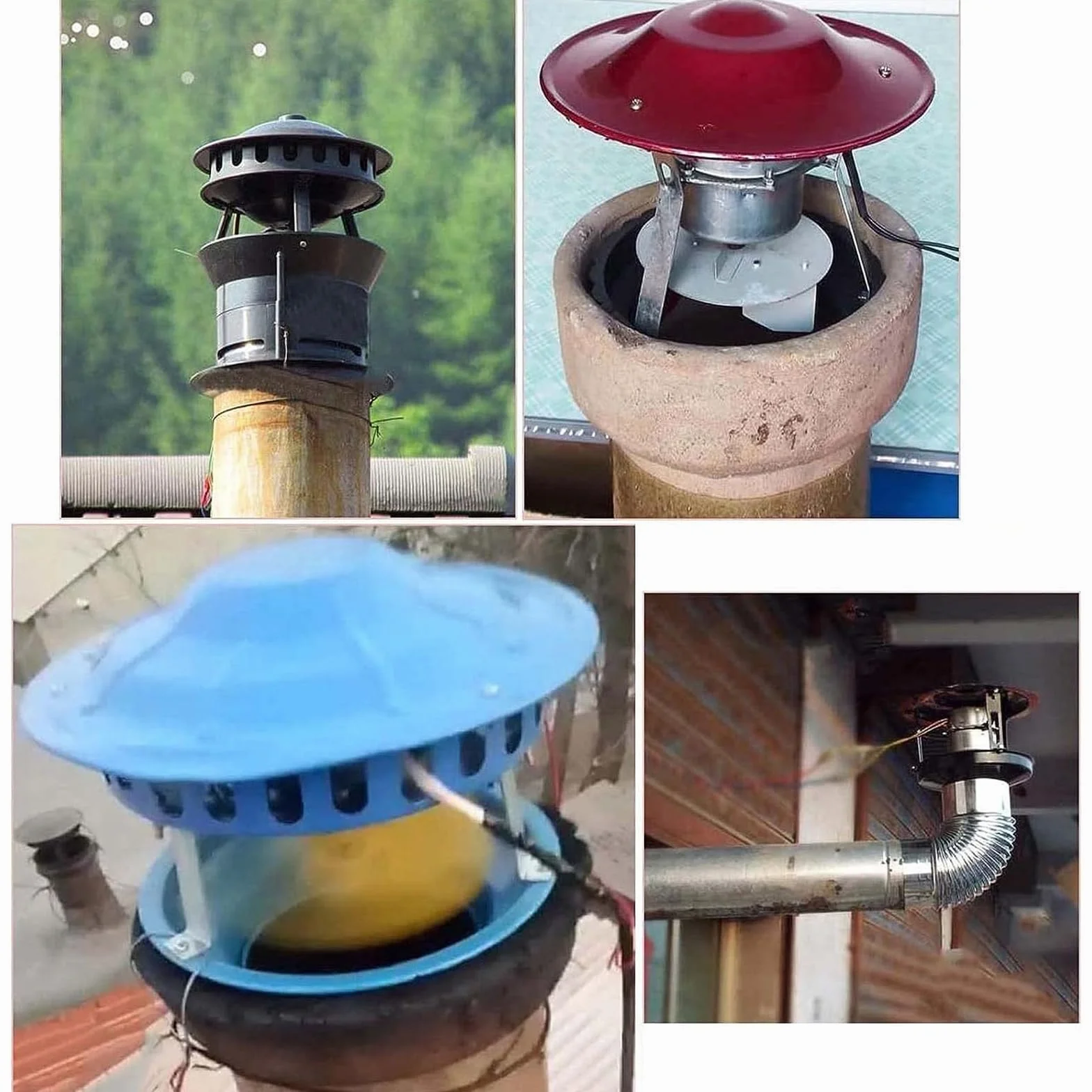 Wentylator kominowy 120W Komin domowy urządzenie do palenia Piec wyciągowy Wentylator wyciągowy dymu i przeciwdymowy Wentylator kominkowy Dmuchawa