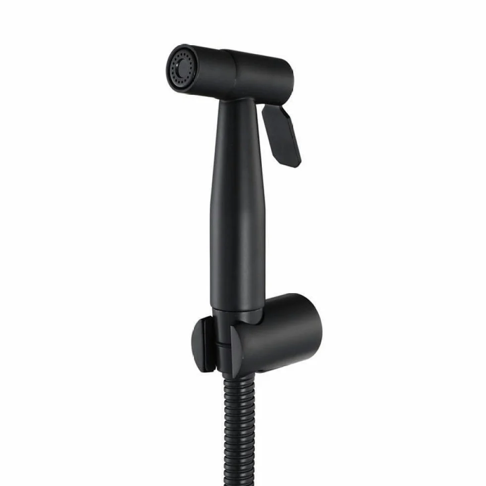 Ręczny prysznic Bidet do toalety Zestaw natryskowy Douche - Pistolet do WC + Rura wlotowa Czarny Pełny zestaw pistoletów natryskowych opryskiwacza