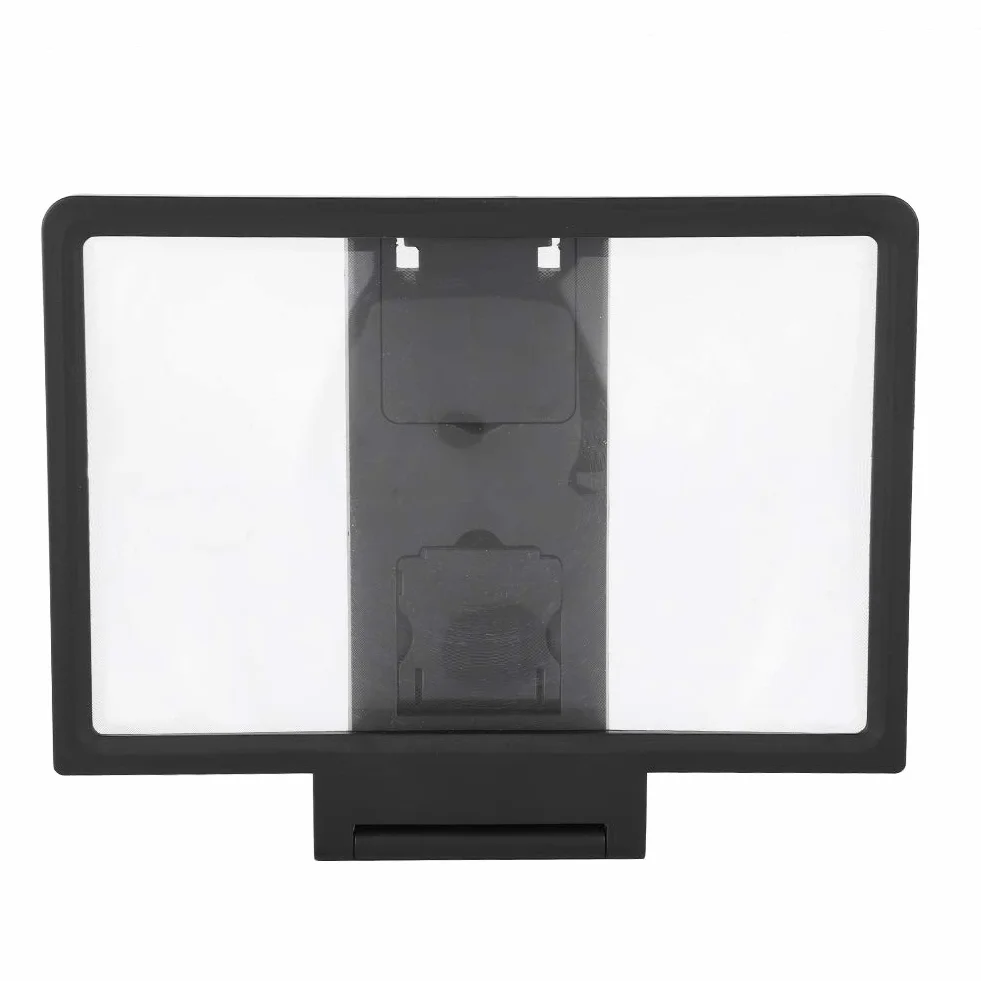 7-calowa Lupa do Ekranu Telefonu, Wideo HD do Telefonu Komórkowego 3D Lupa Ekran Projektora z Głośnikiem, do Filmów, Wideo i Gier, Przydatny Gadżet Techniczny (BLACK)