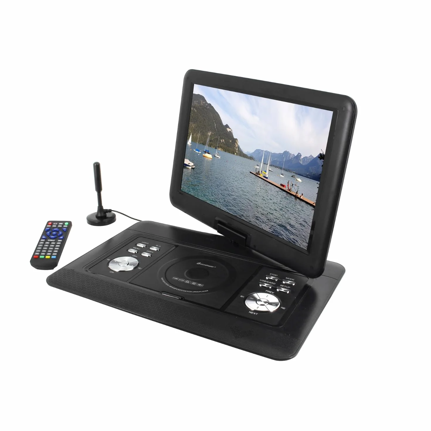 Soundmaster PDB1600SW przenośny odtwarzacz DVD DVB-T2 tuner HD 15,4" 300 gier