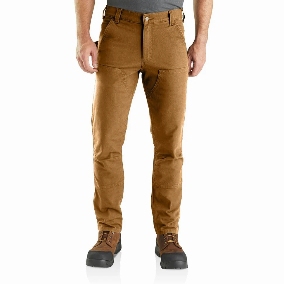 Carhartt Carhartt Spodnie robocze Rugged Flex® z płótna żaglowego o prostym kroju i wzmocnionym przodzie - Spodnie robocze Mężczyźni