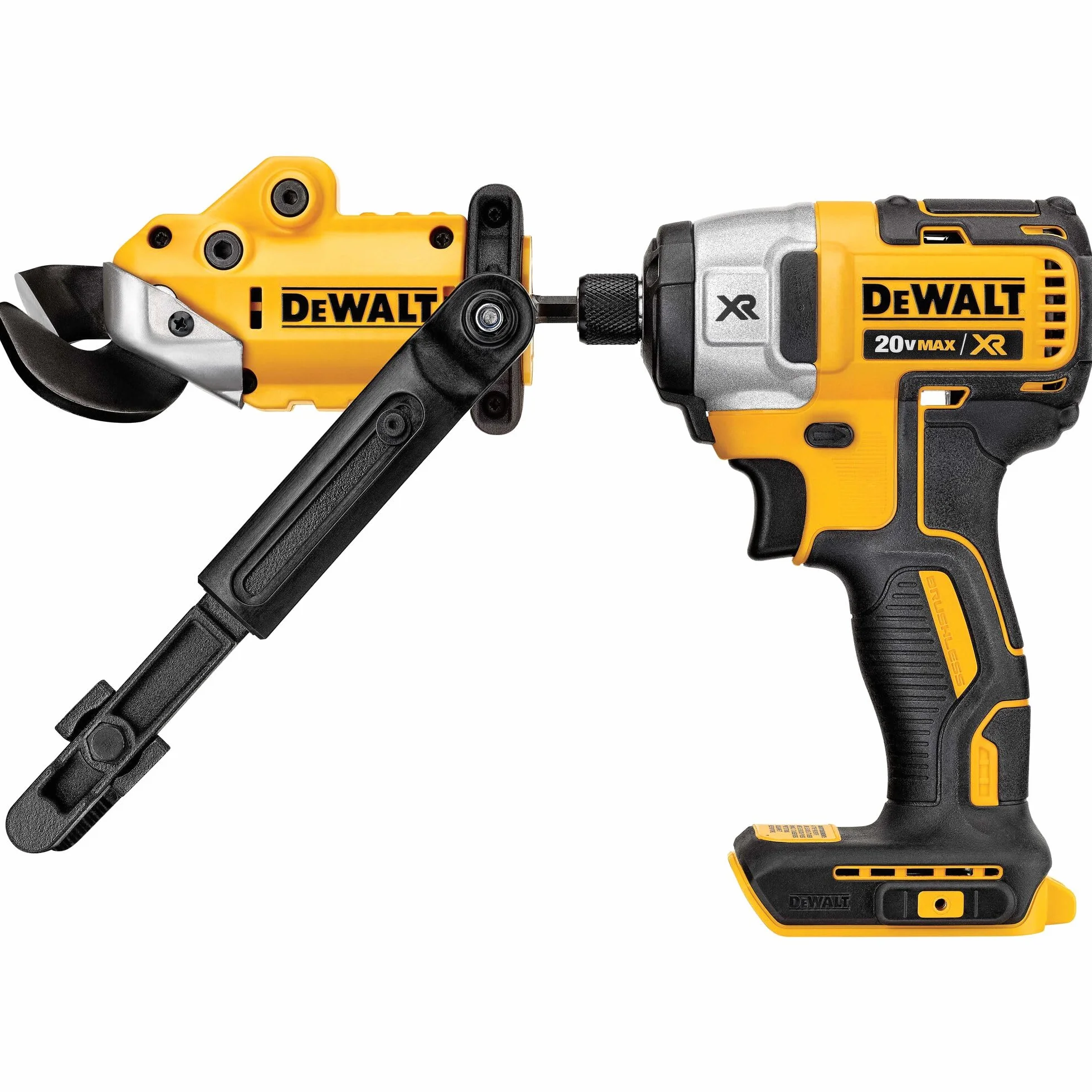 DEWALT DWASHRIR Metalowe nożyce mocujące, gotowe do uderzenia, czarny/żółty