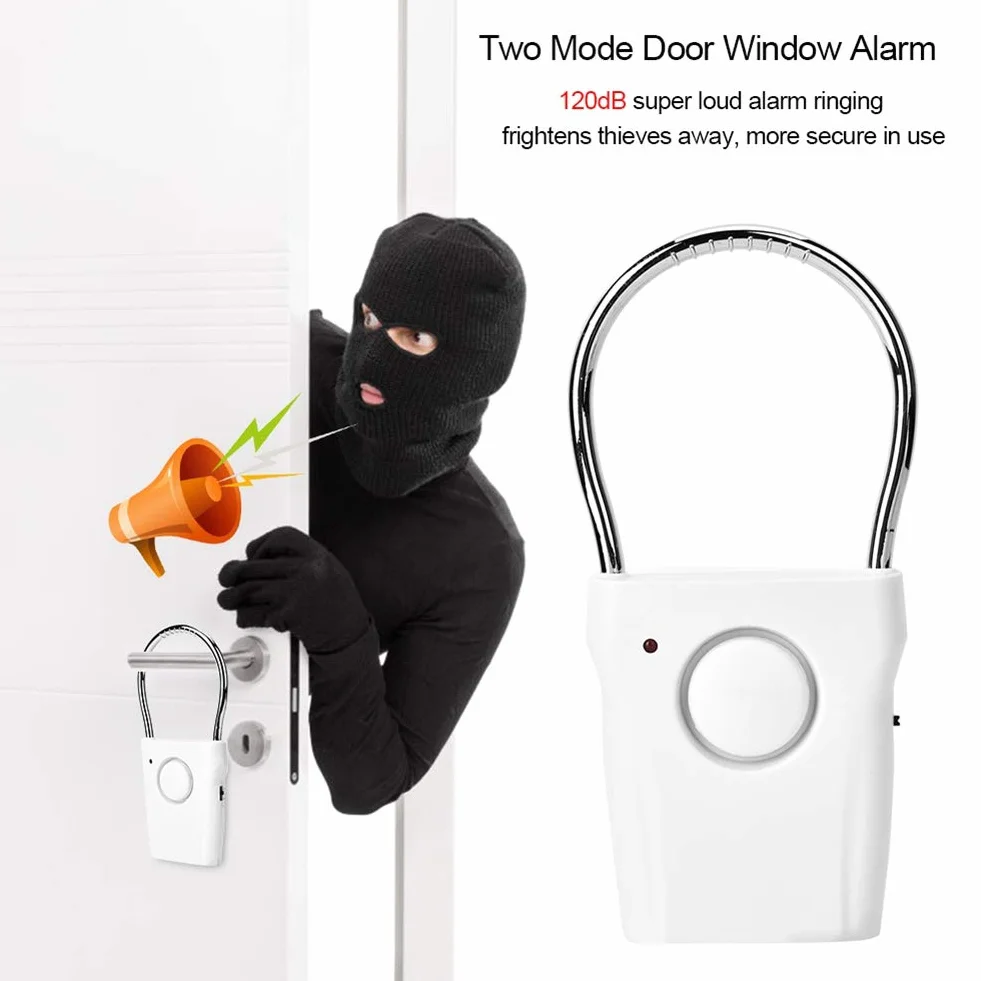 Alarm Klamki, Antywibracyjny Alarm Antywłamaniowy, Alarm Bezpieczeństwa Drzwi, Czujnik Dotykowy Drzwi 120dB, Zabezpieczenie Przed kradzieżą dla Bezpieczeństwa w Domu podróż Hotelowa
