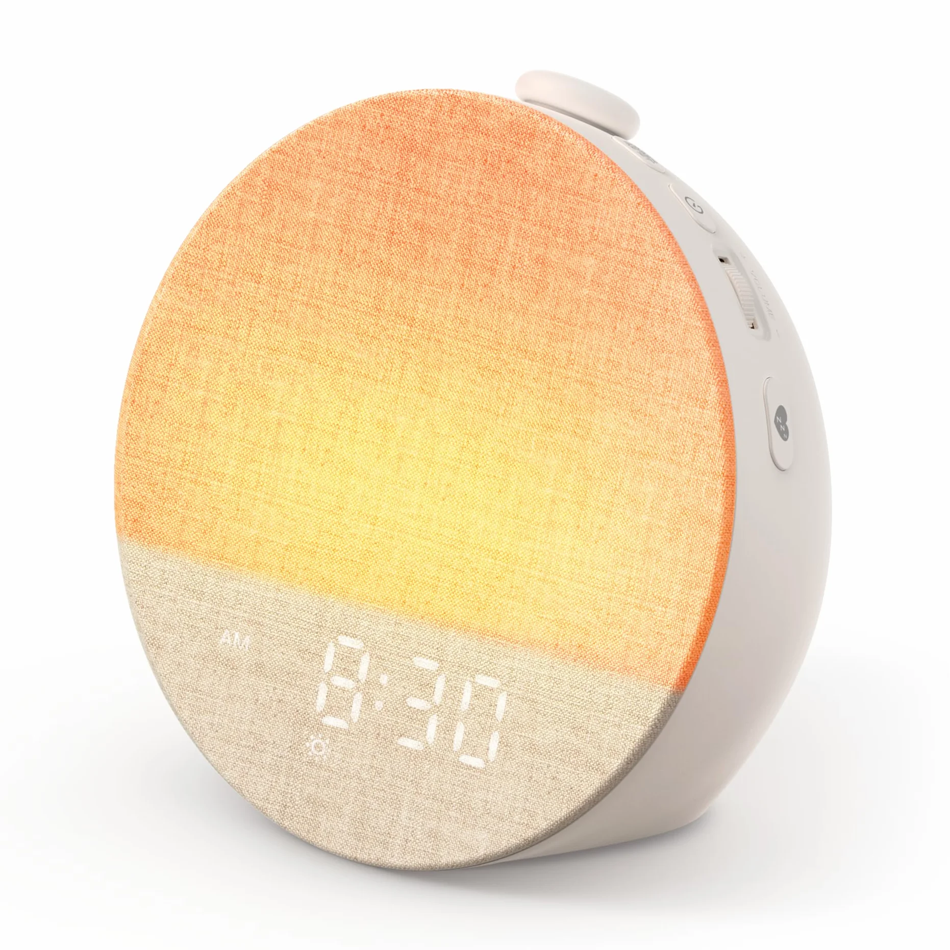 Dreamegg Budzik świetlny z 29 uspokajającymi dźwiękami, lampka nocna RGB z 10 kolorami światła, 20 poziomów jasności i 5-stopniowym wyświetlaczem, tryb ulubiony, drzemka, do sypialni