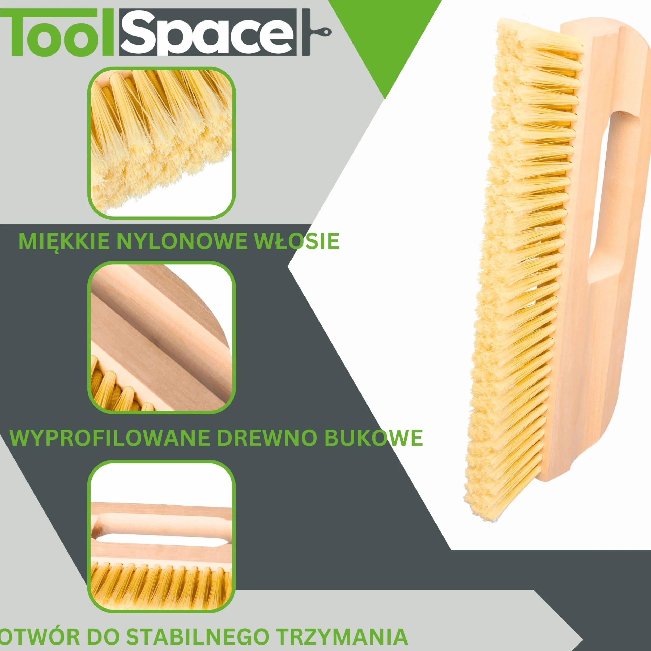 ToolSpace Szczotka do Tapetowania 30 cm Wąska – Szczotka do Wygładzania tapet – Drewniana Ergonomiczna Rączka – Narzędzie do tapet – Szczotka do kleju – Efektywne wygładzanie – Akcesorium do Renowacji