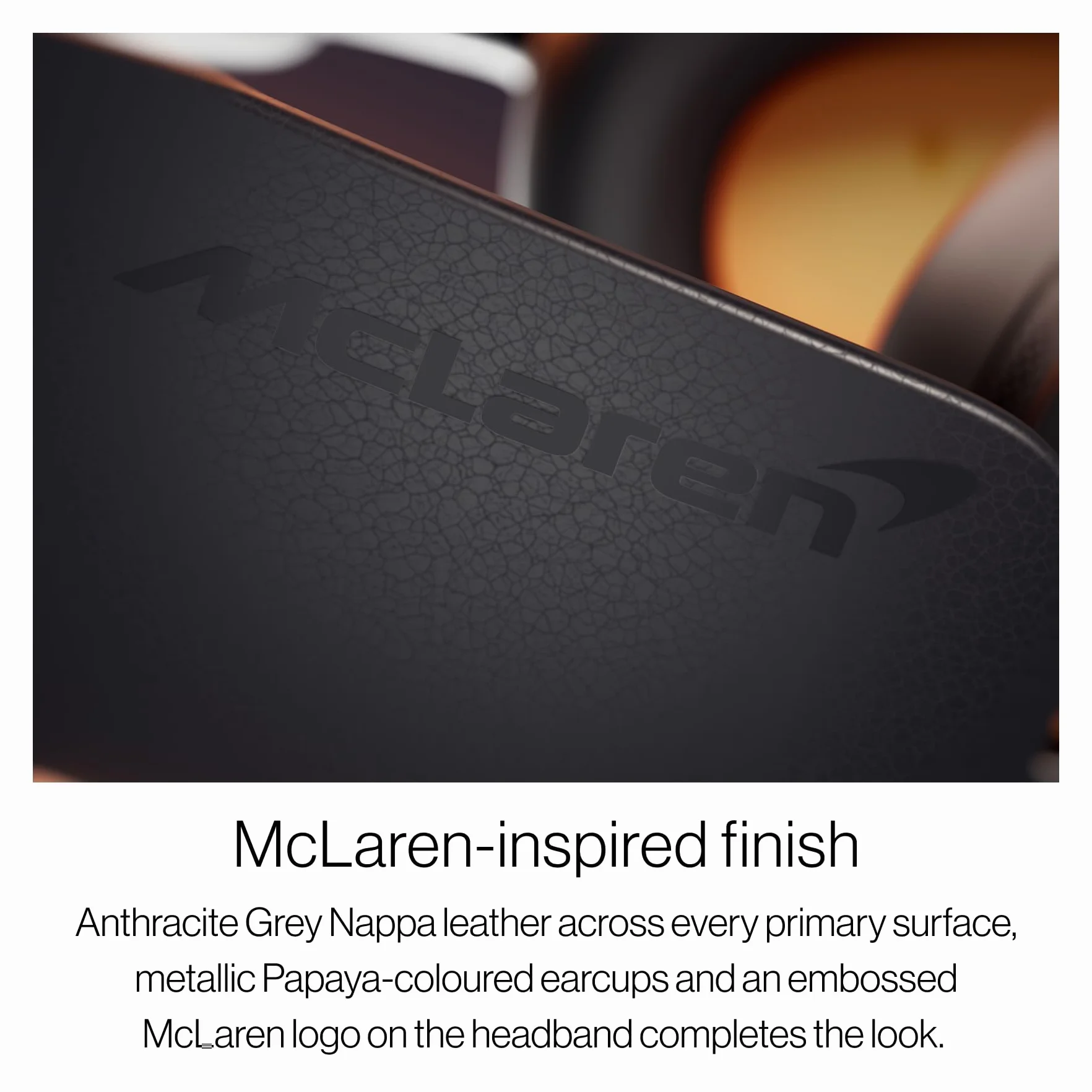 Bowers & Wilkins Px8 S2 McLaren Edition bezprzewodowe słuchawki z redukcją szumów, Bluetooth, szybkie ładowanie, 30h odtwarzania