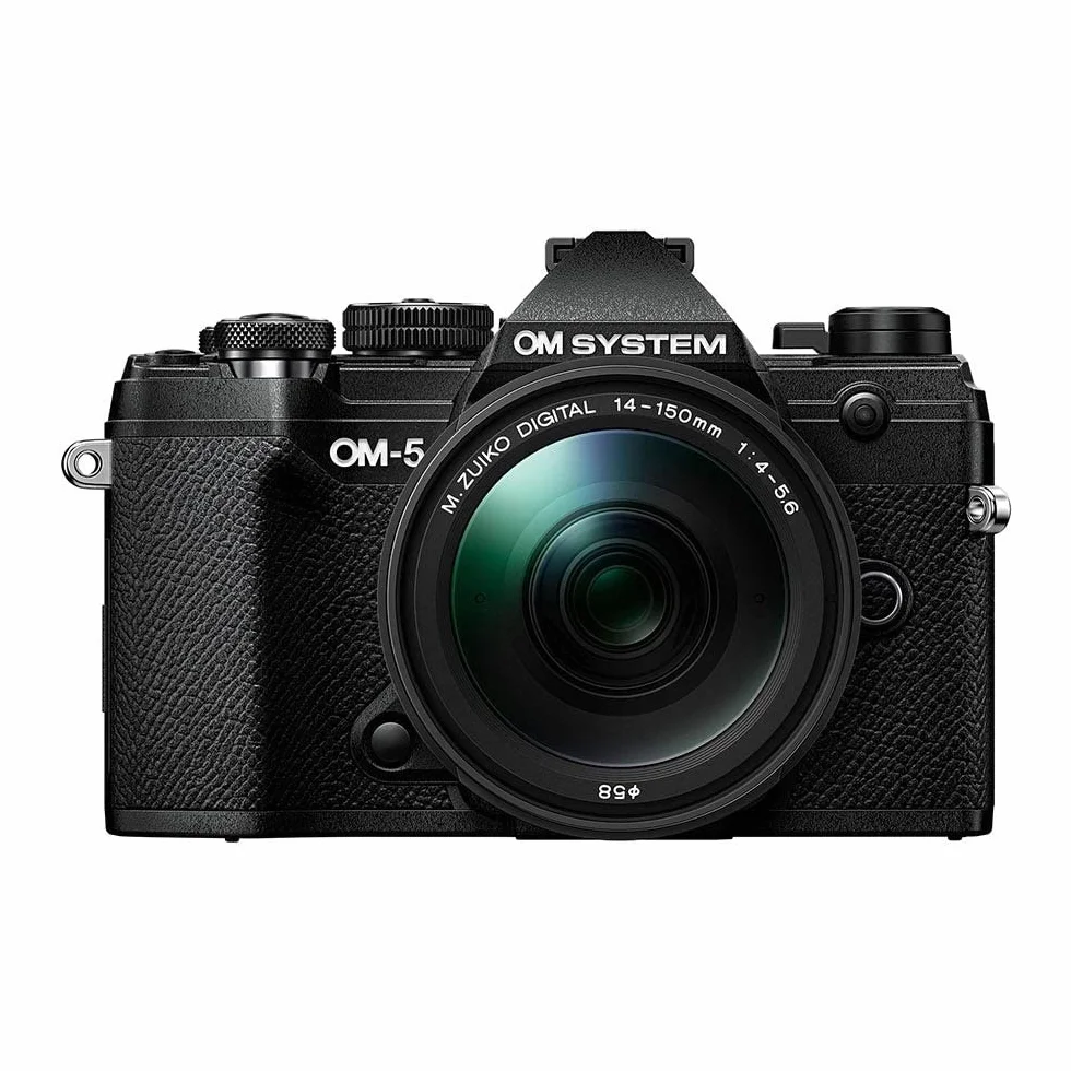 OM SYSTEM OM-5 Micro Four Thirds kamera systemowa z obiektywem M.Zuiko Digital 14-150 mm F4-5.6 II, czujnik Live MOS 20 MP, ulepszona 5-osiowa stabilizacja obrazu, IP53, ręczne ujęcie w wysokiej